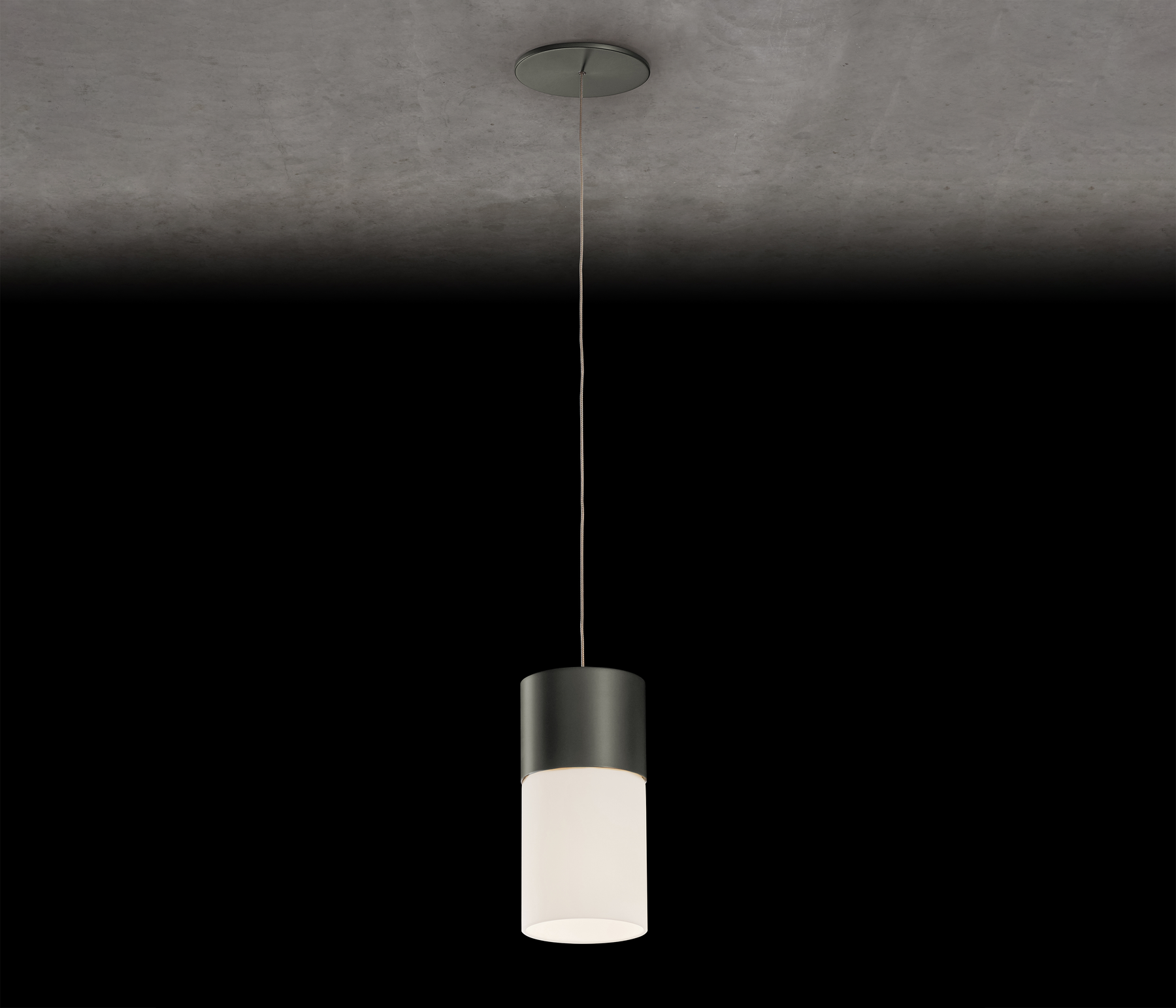 Holtkötter Aura E Pendelleuchte LED Platin / Opal matt