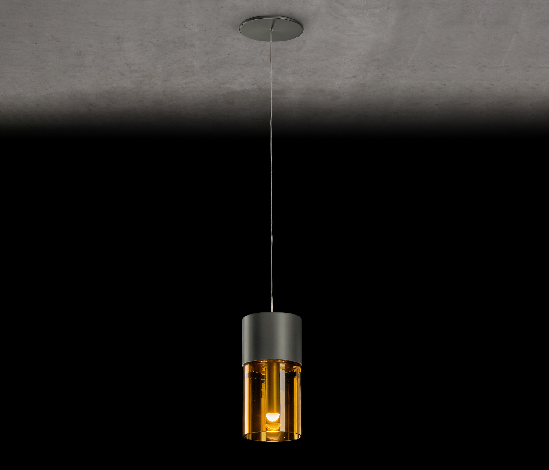 Holtkötter Aura E Pendelleuchte LED Platin / Cognac