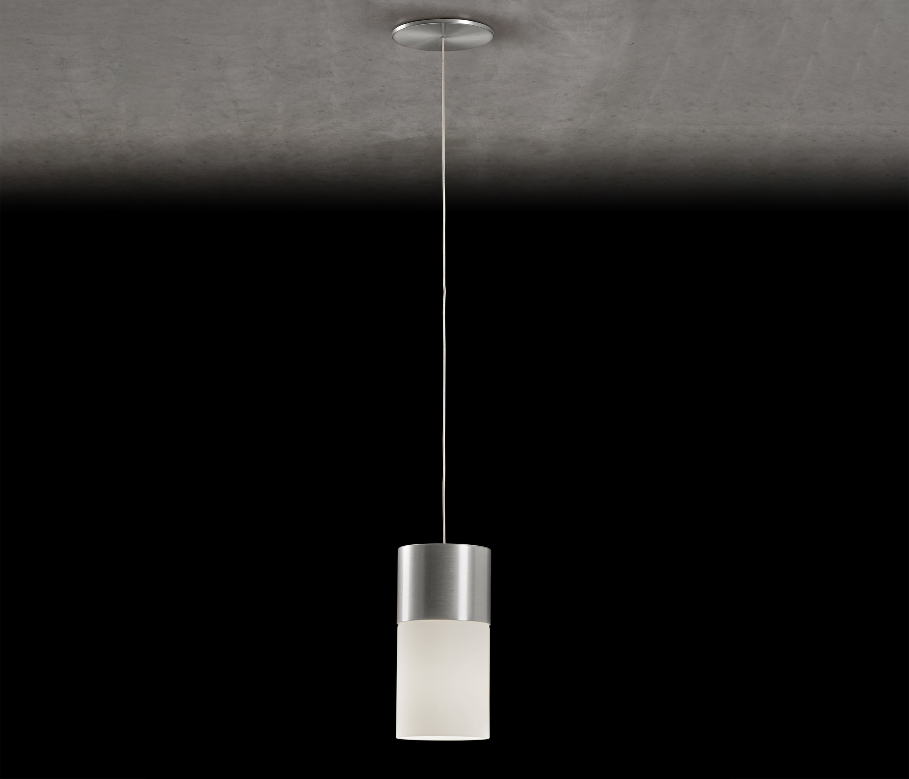 Holtkötter Aura E Pendelleuchte LED Aluminium matt / Opal matt