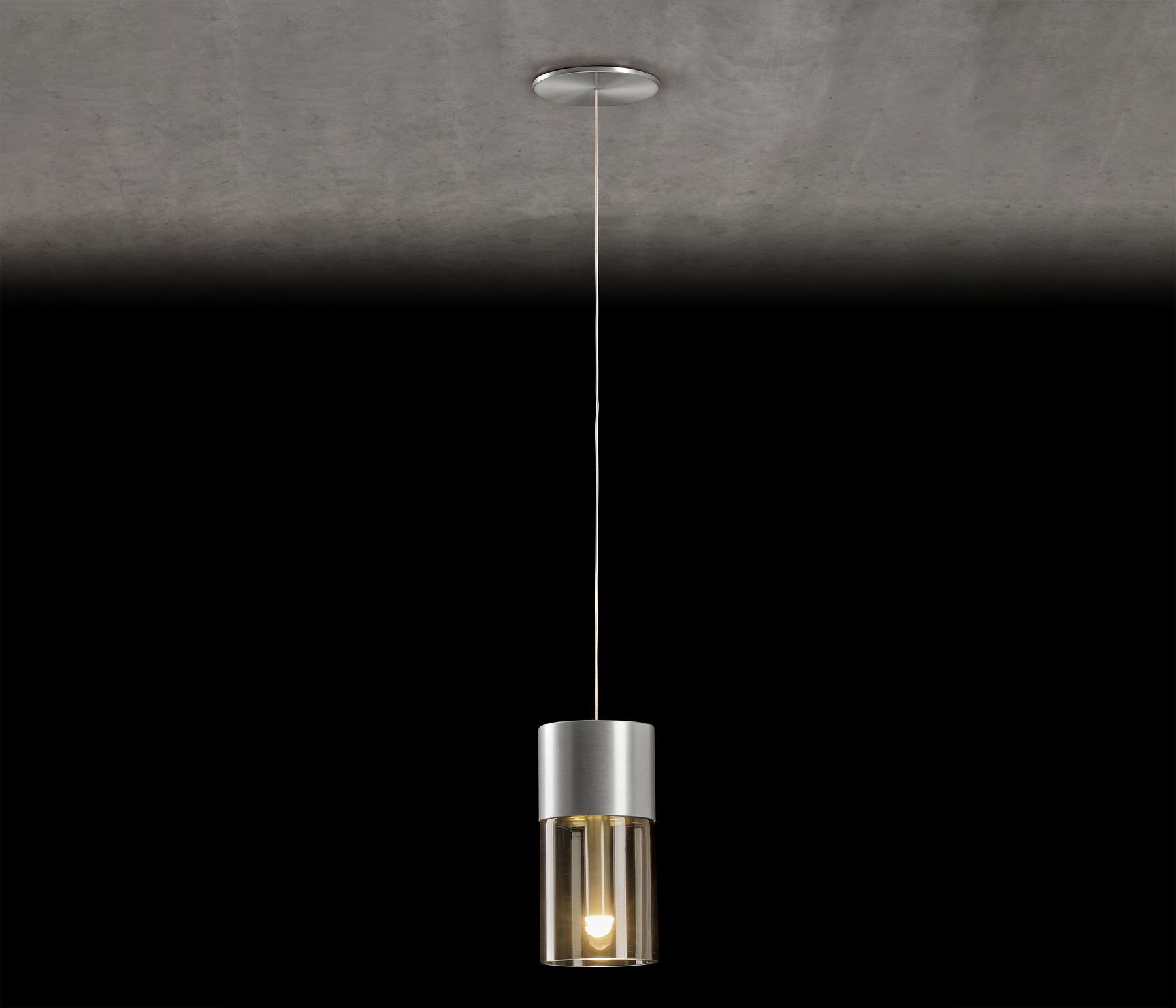 Holtkötter Aura E Pendelleuchte LED Aluminium matt / Amber