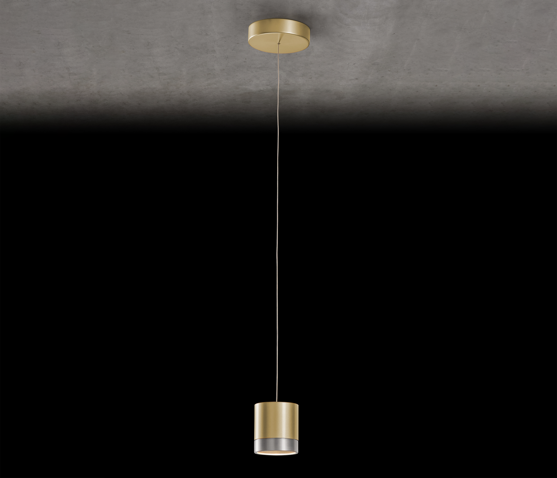 Holtkötter Aura A Pendelleuchte LED Eloxal Messing / Aluminium matt