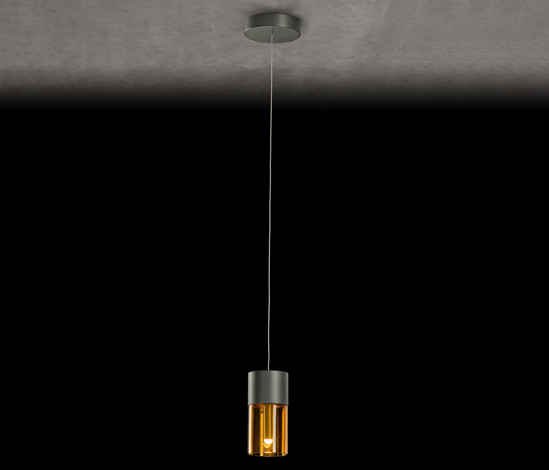 Holtkötter Aura A Pendelleuchte LED Platin / Cognac