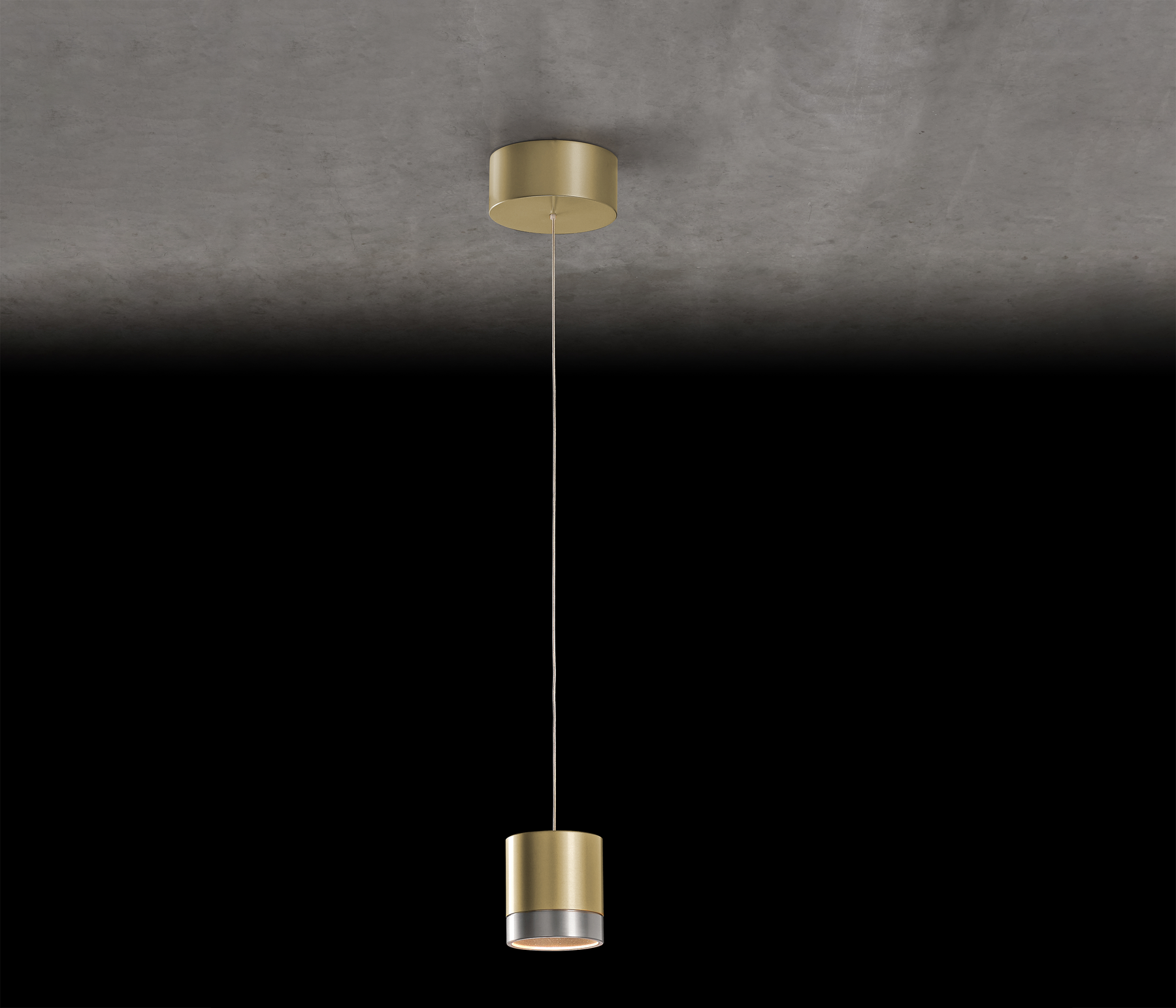 Holtkötter Aura P1 Pendelleuchte Eloxal Messing / Aluminium matt