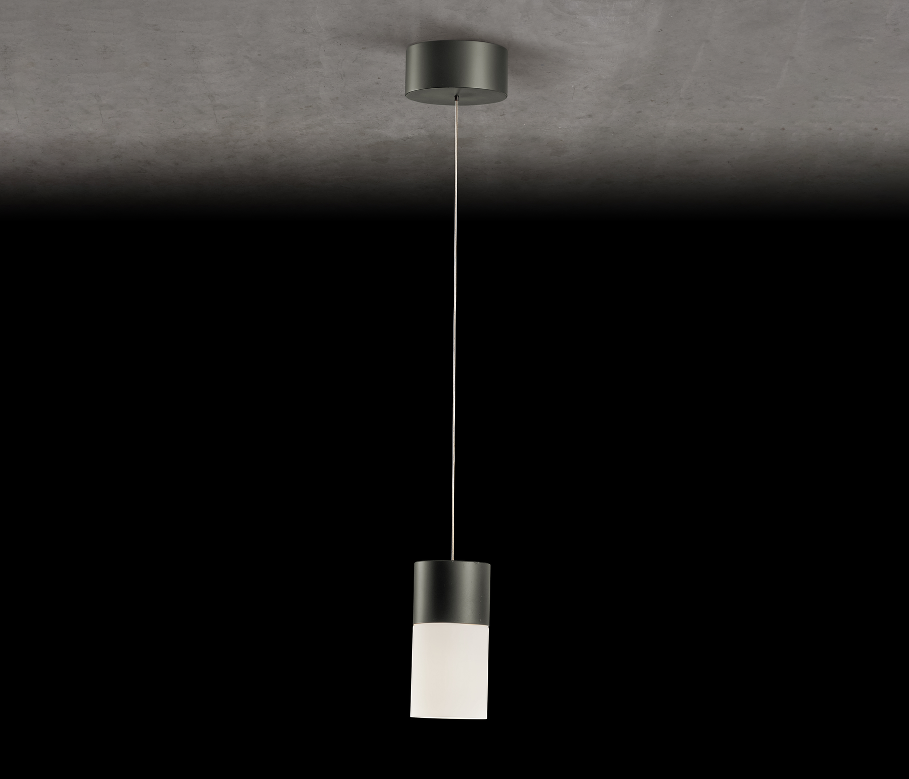 Holtkötter Aura P1 Pendelleuchte Platin / Opal matt