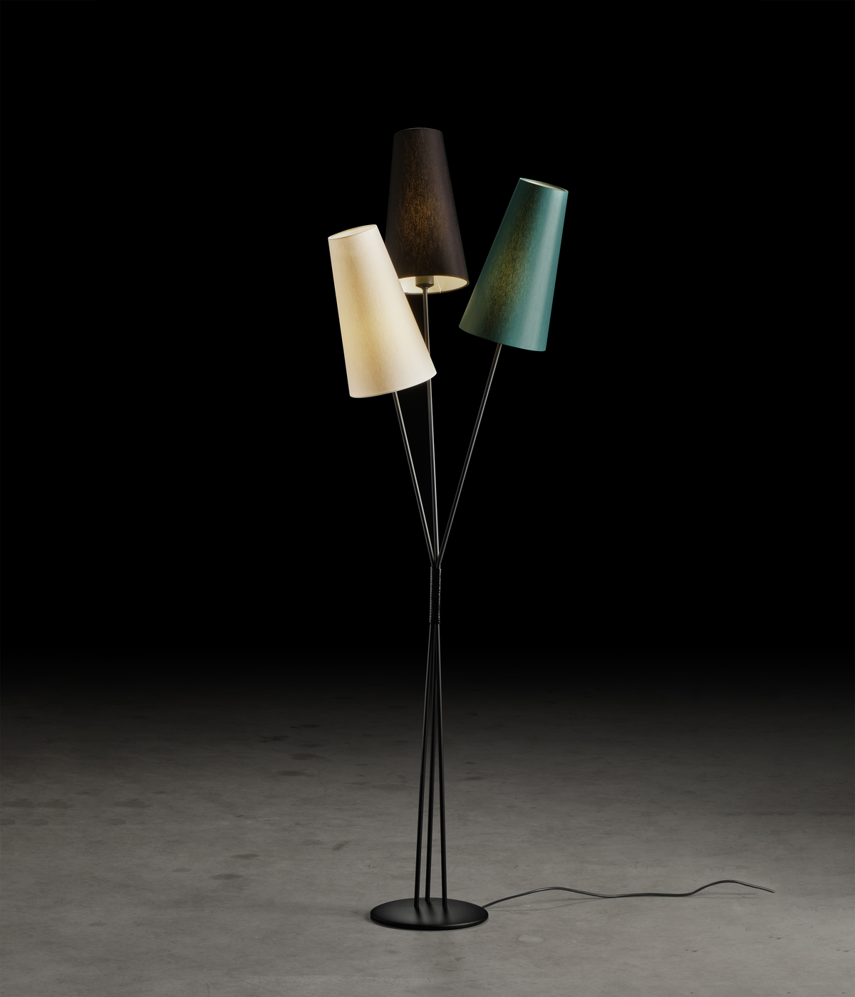 Holtkötter Fifties dreiflammige Stehleuchte