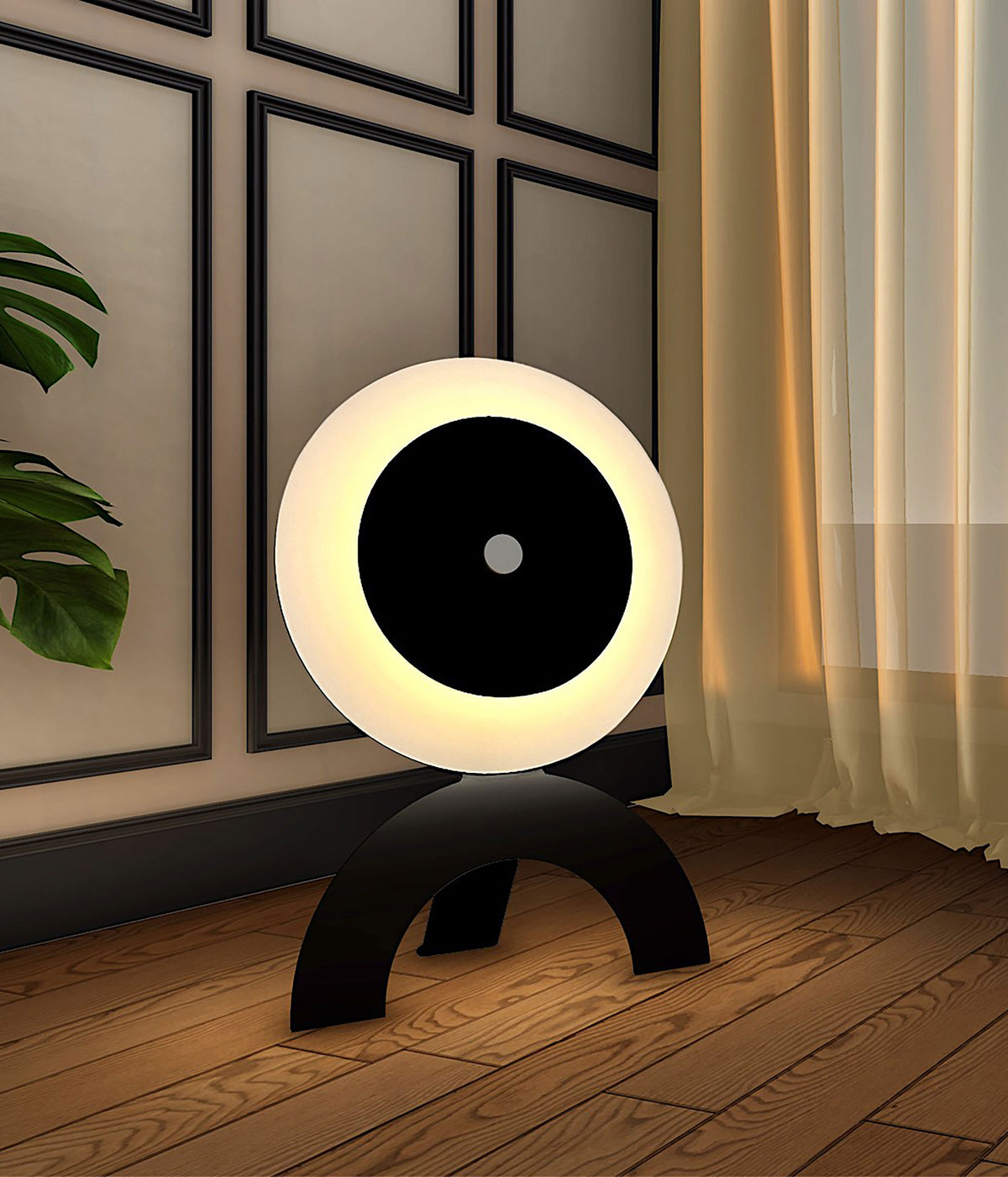 OMPEO Mogon Stehleuchte LED schwarz / weiß