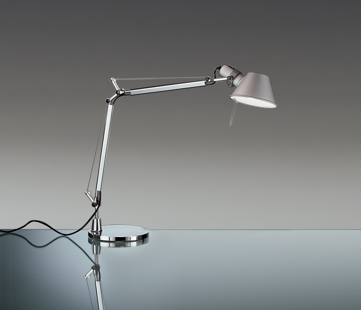 Artemide Tolomeo Mini Table LED Schreibtischleuchte aluminium