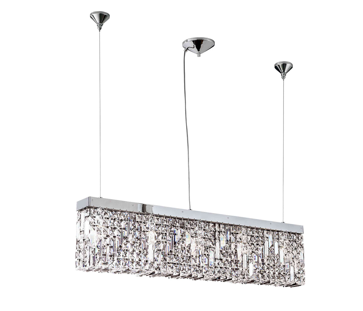 Orion Gerade Hängeleuchte Ring, 90 cm Kristallleuchte