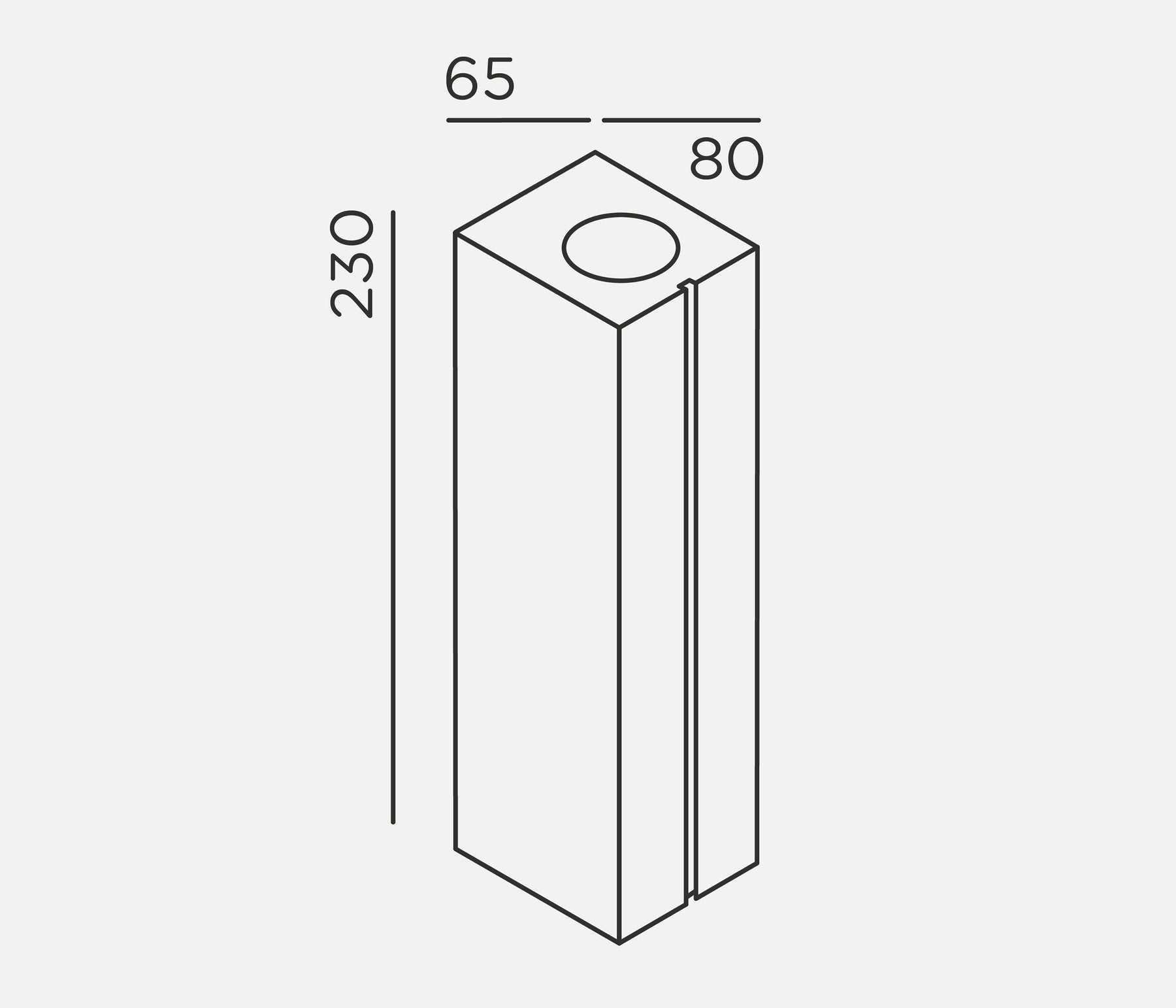 IP44.DE cut Wandleuchte LED anthracite