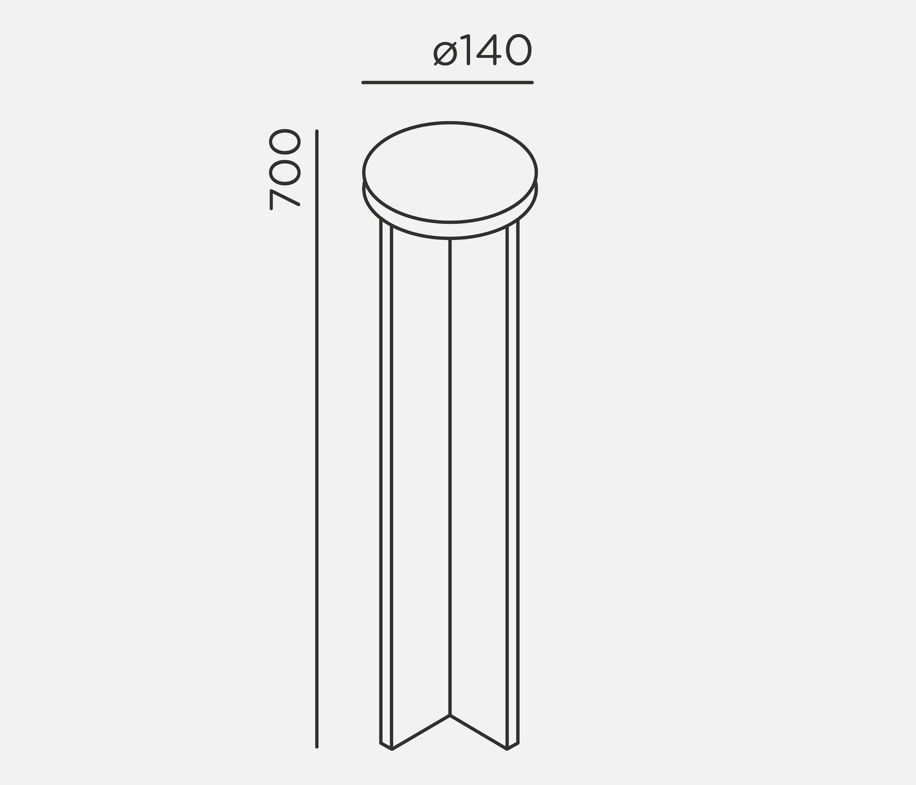 IP44.DE mir R 70 Poller Pollerleuchte LED cool brown