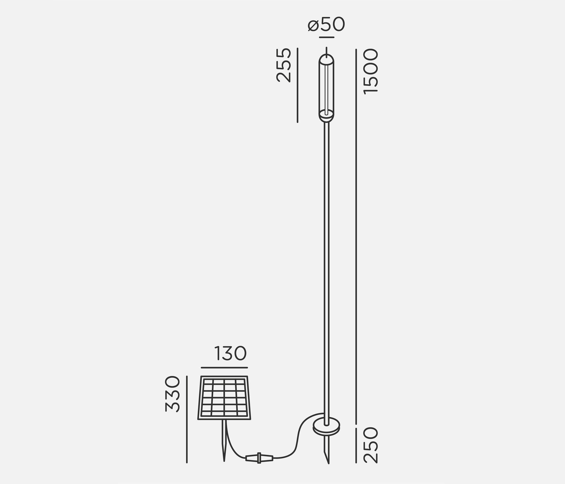 IP44.de reed solar Solarleuchte LED L