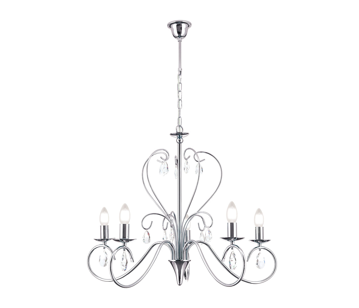 Orion Alessia Kronleuchter, 5-flammig Kristallleuchte