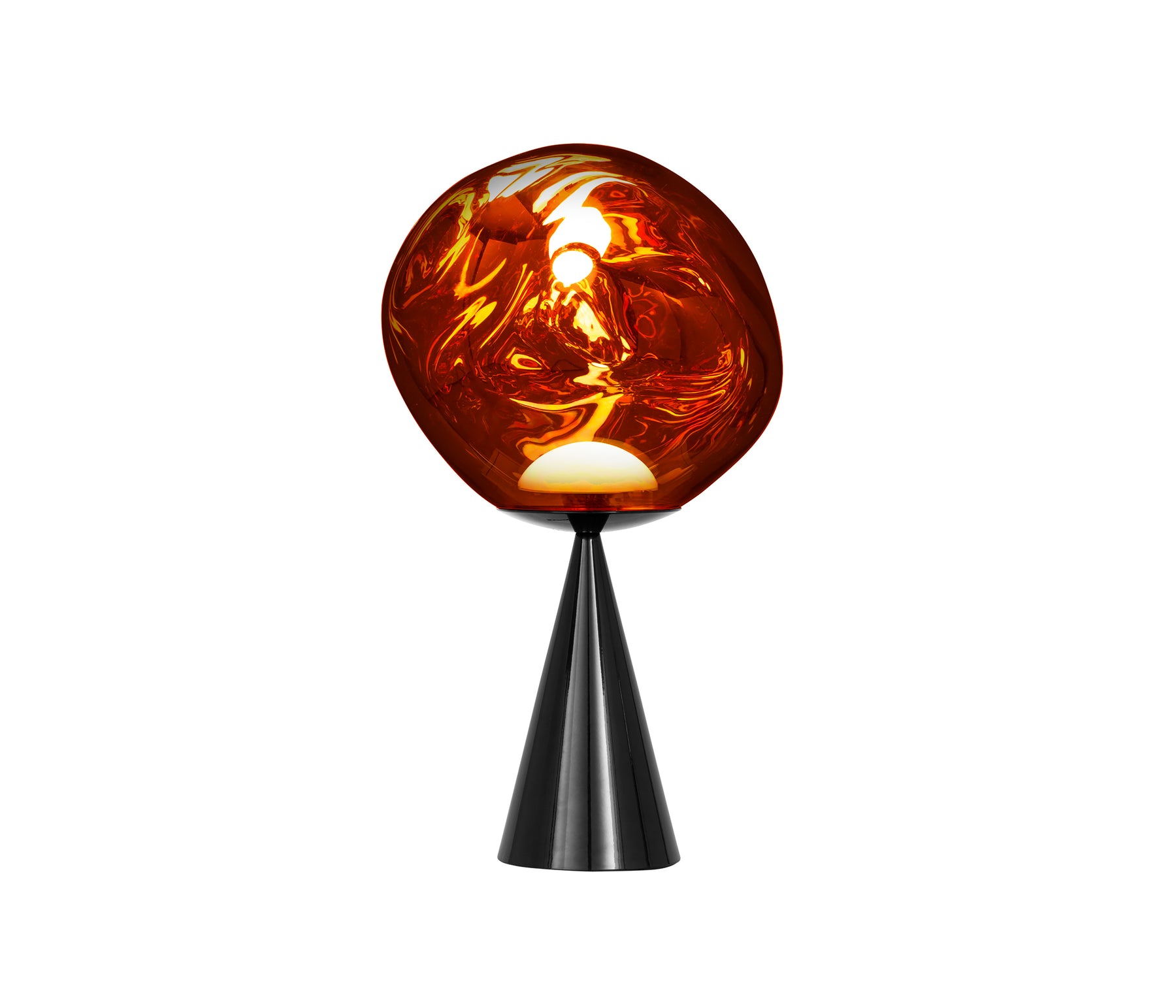 Tom Dixon Melt Cone Fat Tischleuchte LED kupfer an