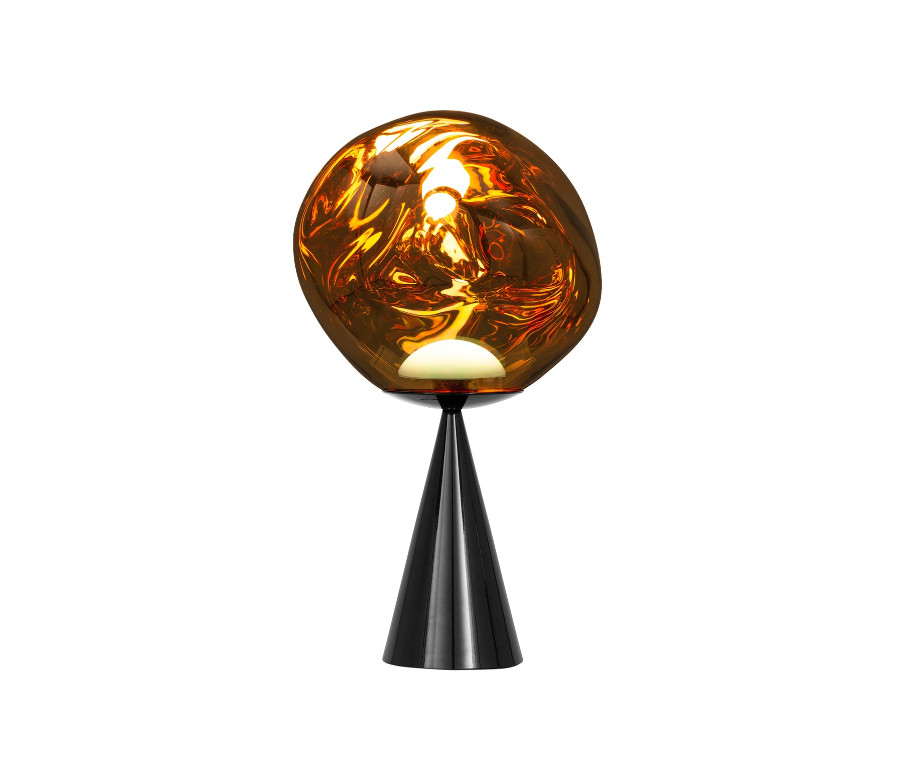 Tom Dixon Melt Cone Fat Tischleuchte LED gold an