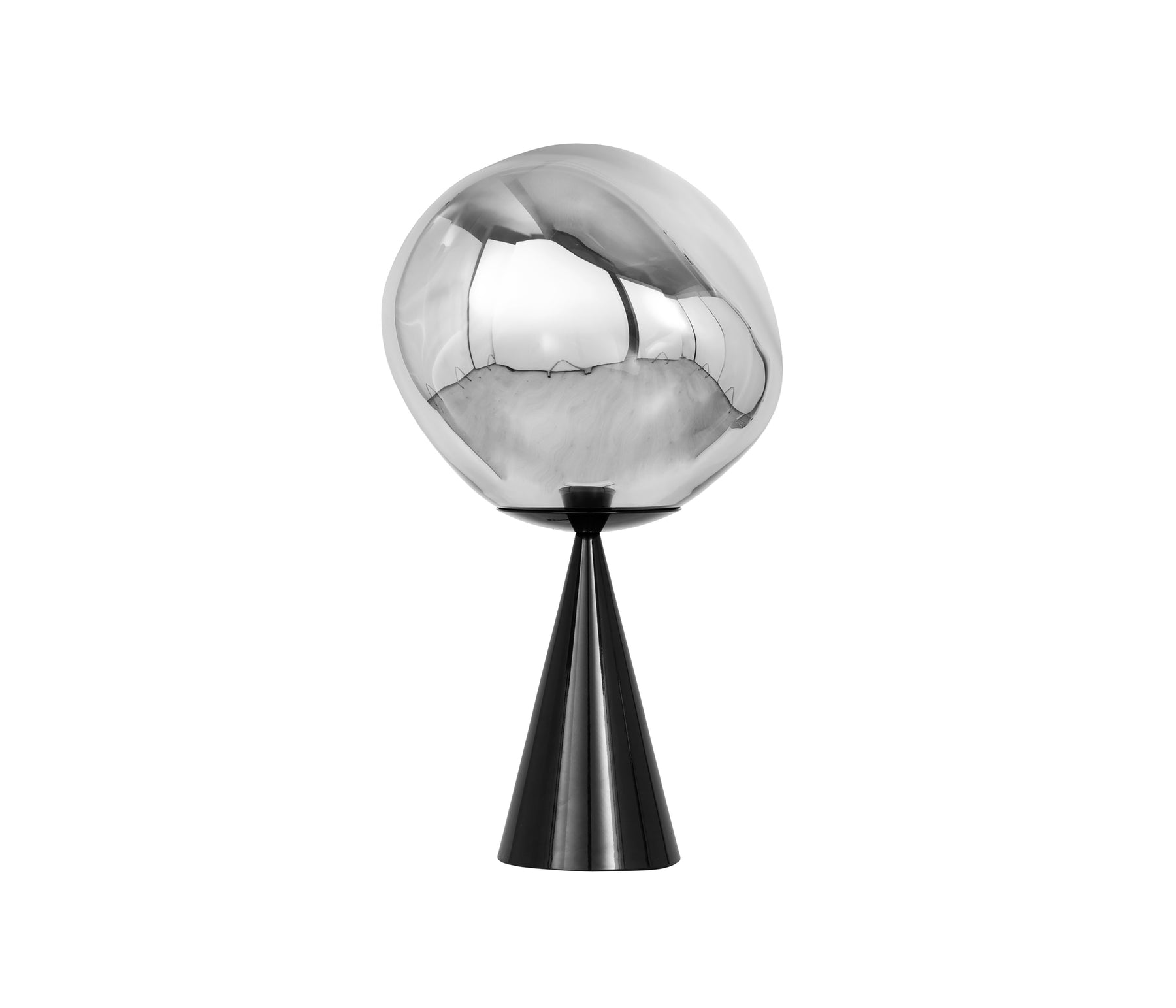 Tom Dixon Melt Cone Fat Tischleuchte LED silber aus