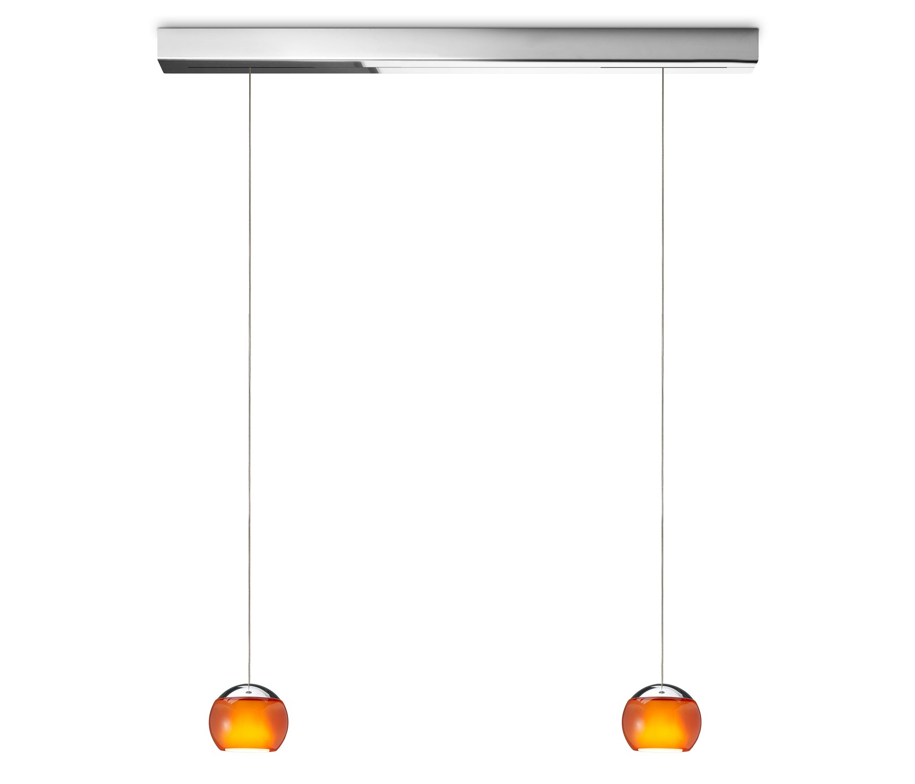 Oligo Balino Pendelleuchte 2-flammig LED chrom orange