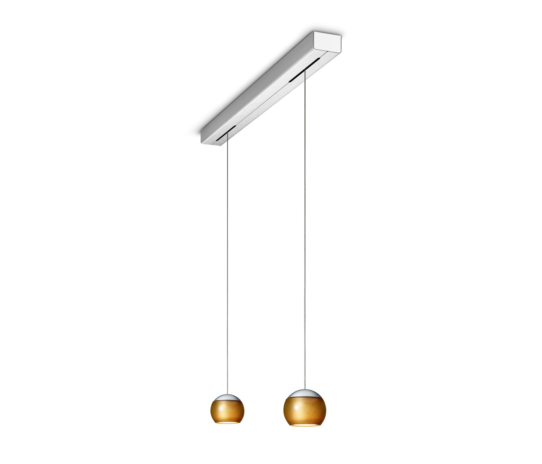 Oligo Balino Pendelleuchte 2-flammig LED chrom matt / gold