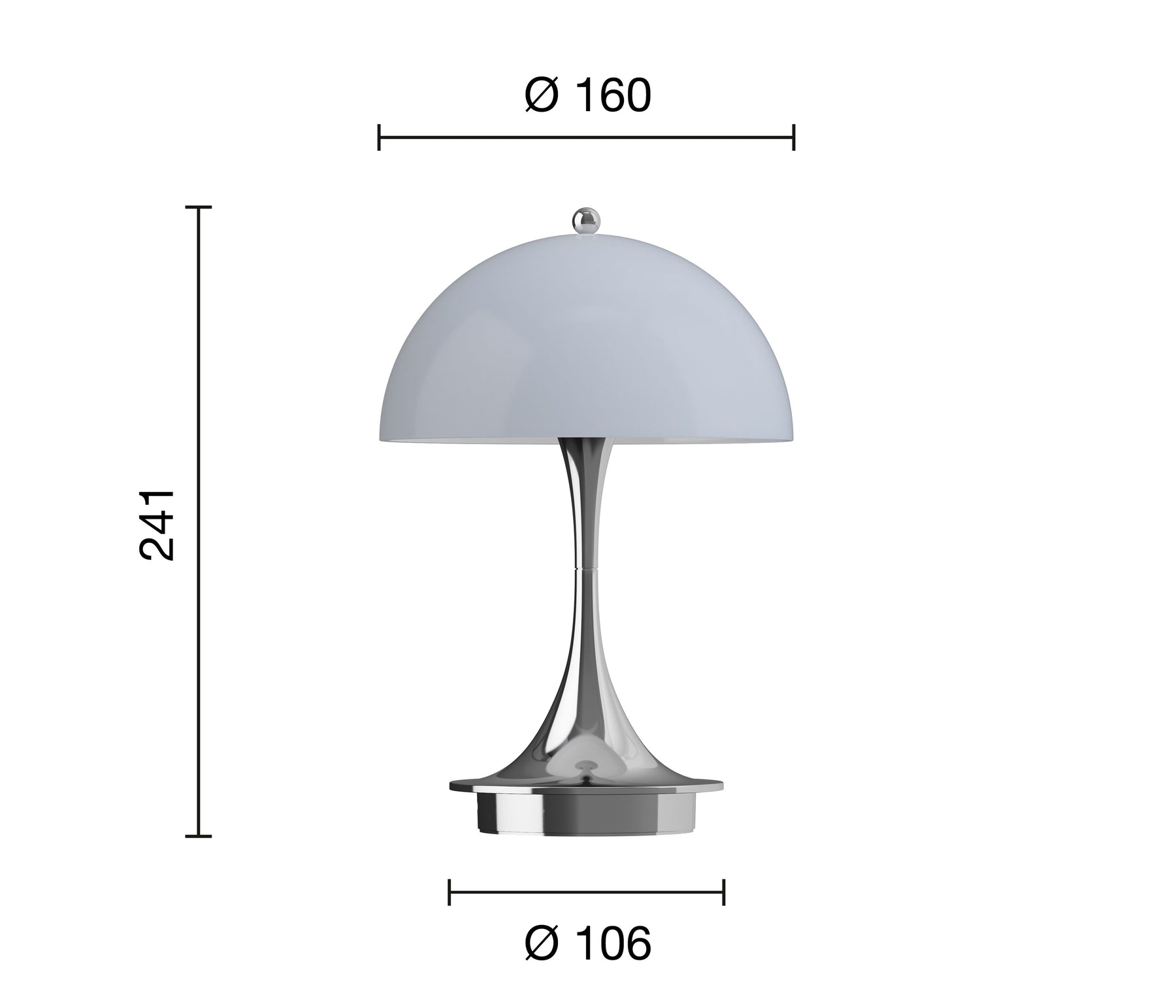 Louis Poulsen Panthella 160 Portable Akku-Tischleuchte LED