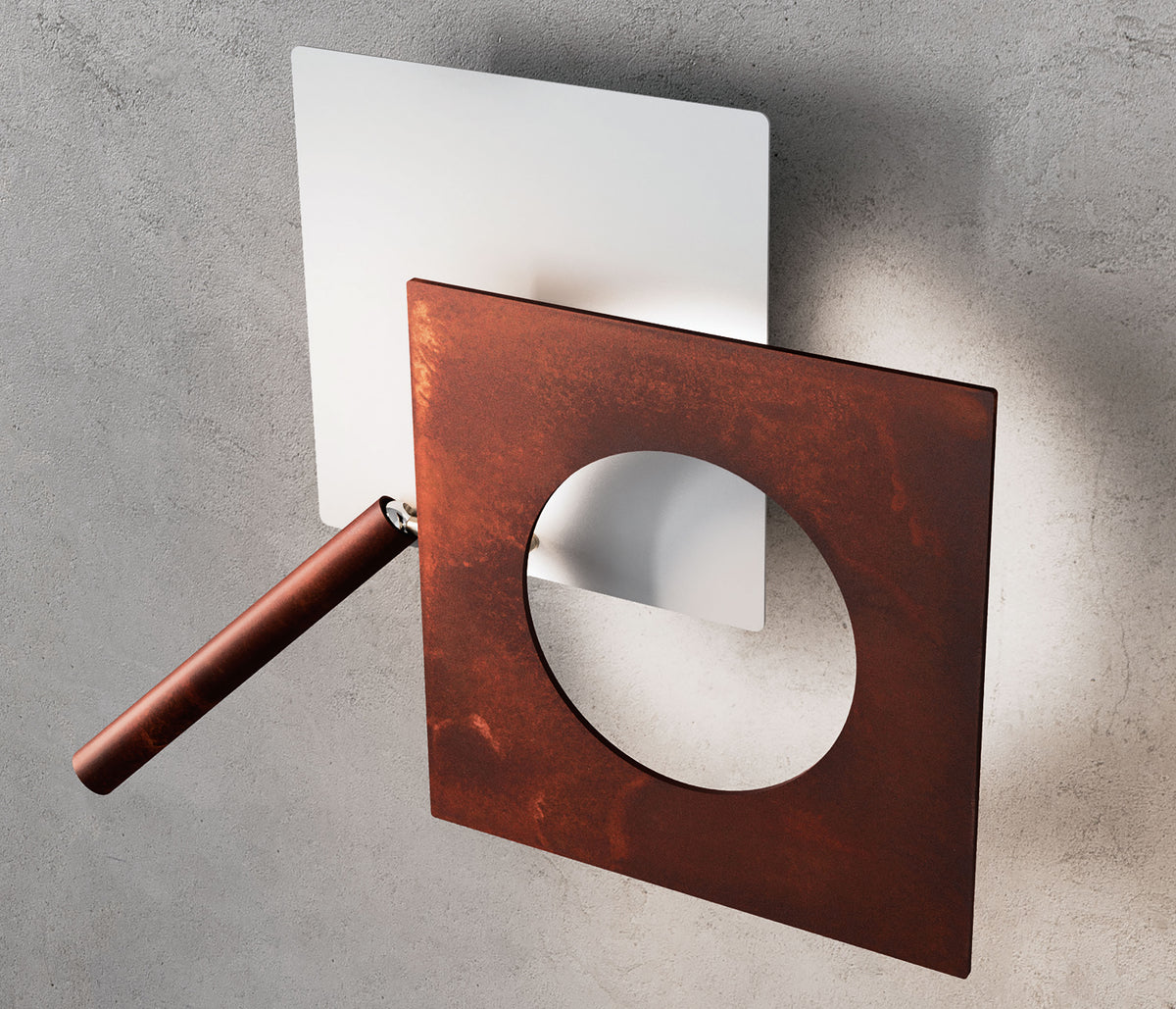 ICONE Petra 21.L Wandleuchte Weiß / Rost