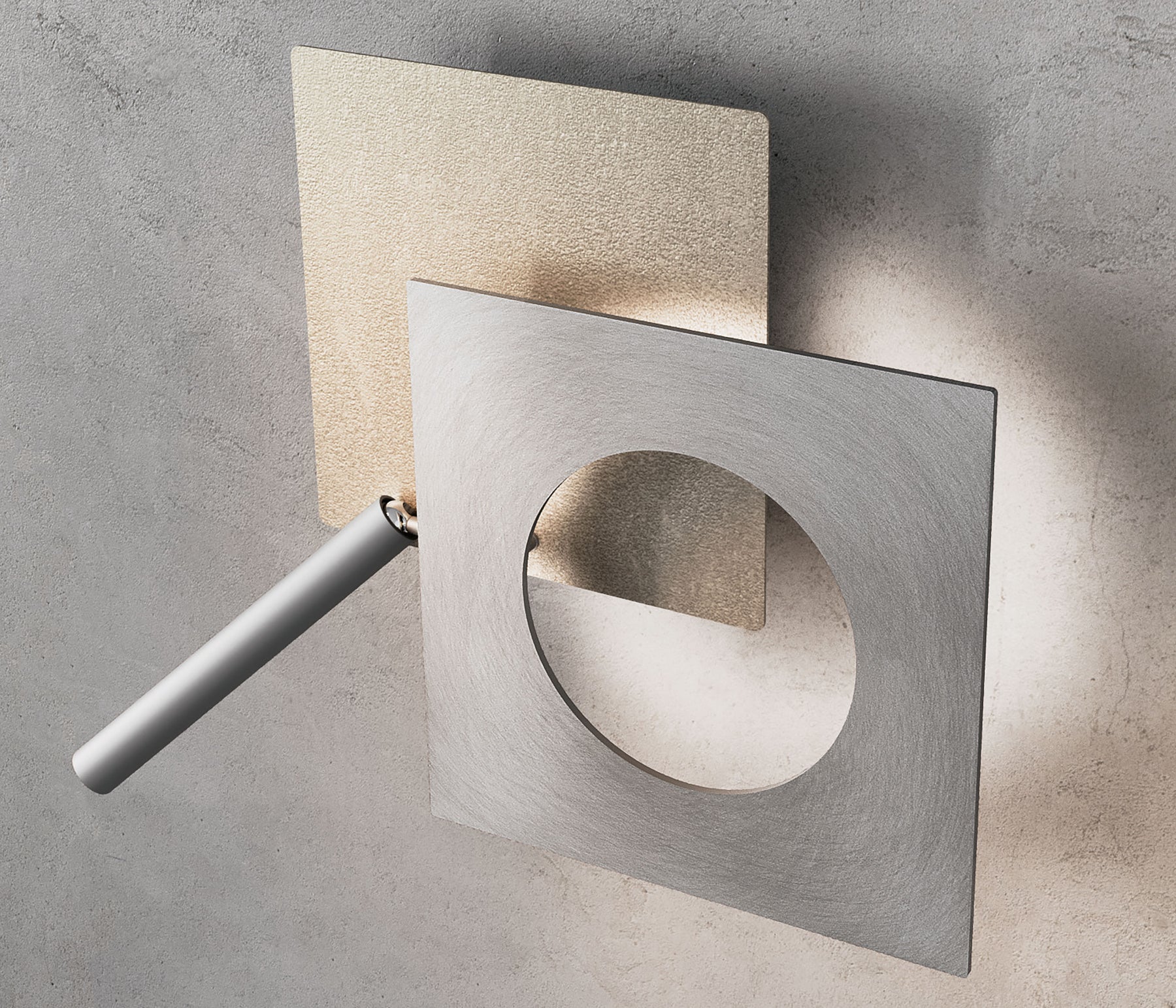 ICONE Petra 21.L Wandleuchte Ecrù / Aluminium
