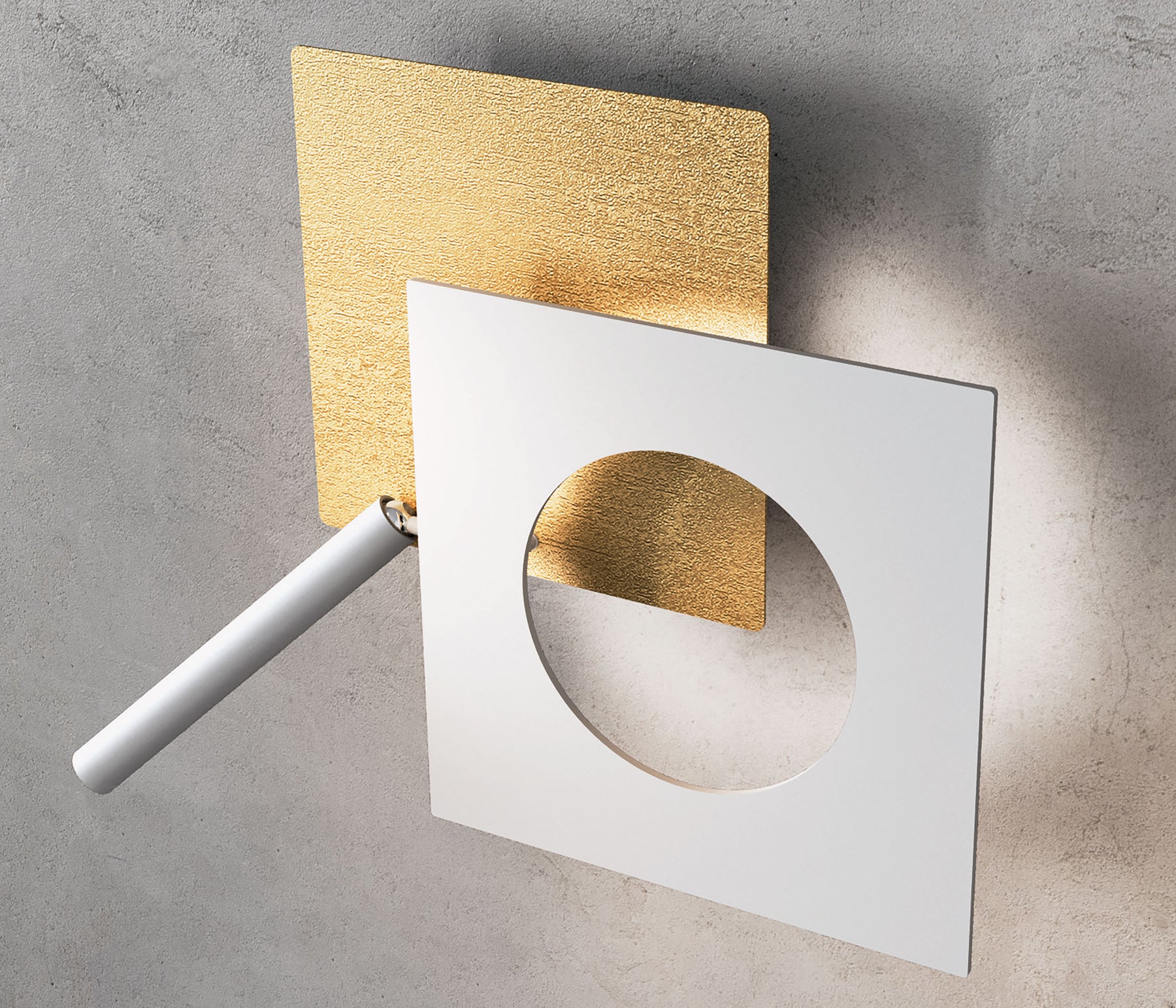 ICONE Petra 21.L Wandleuchte Gold / Weiß