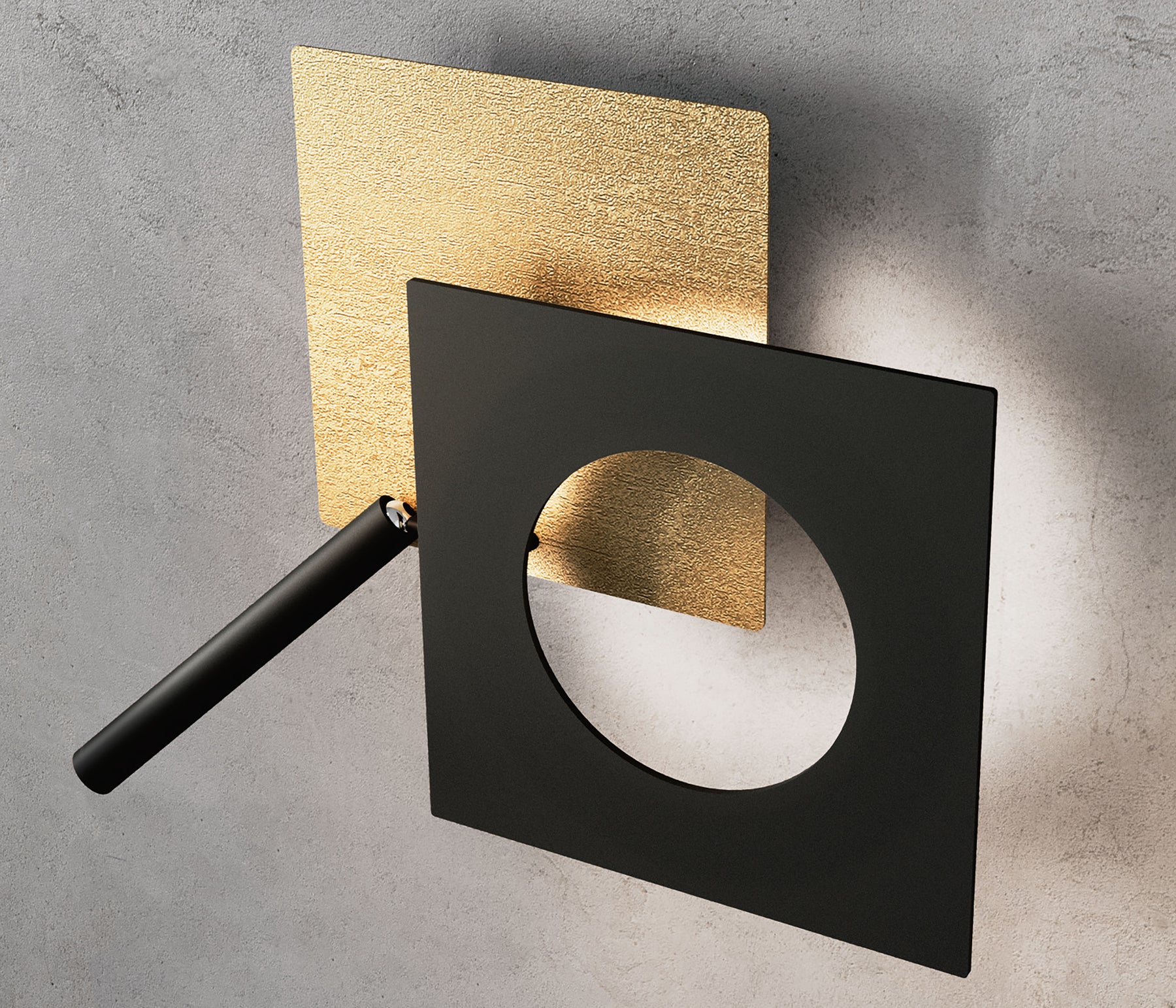 ICONE Petra 21.L Wandleuchte Gold / Schwarz