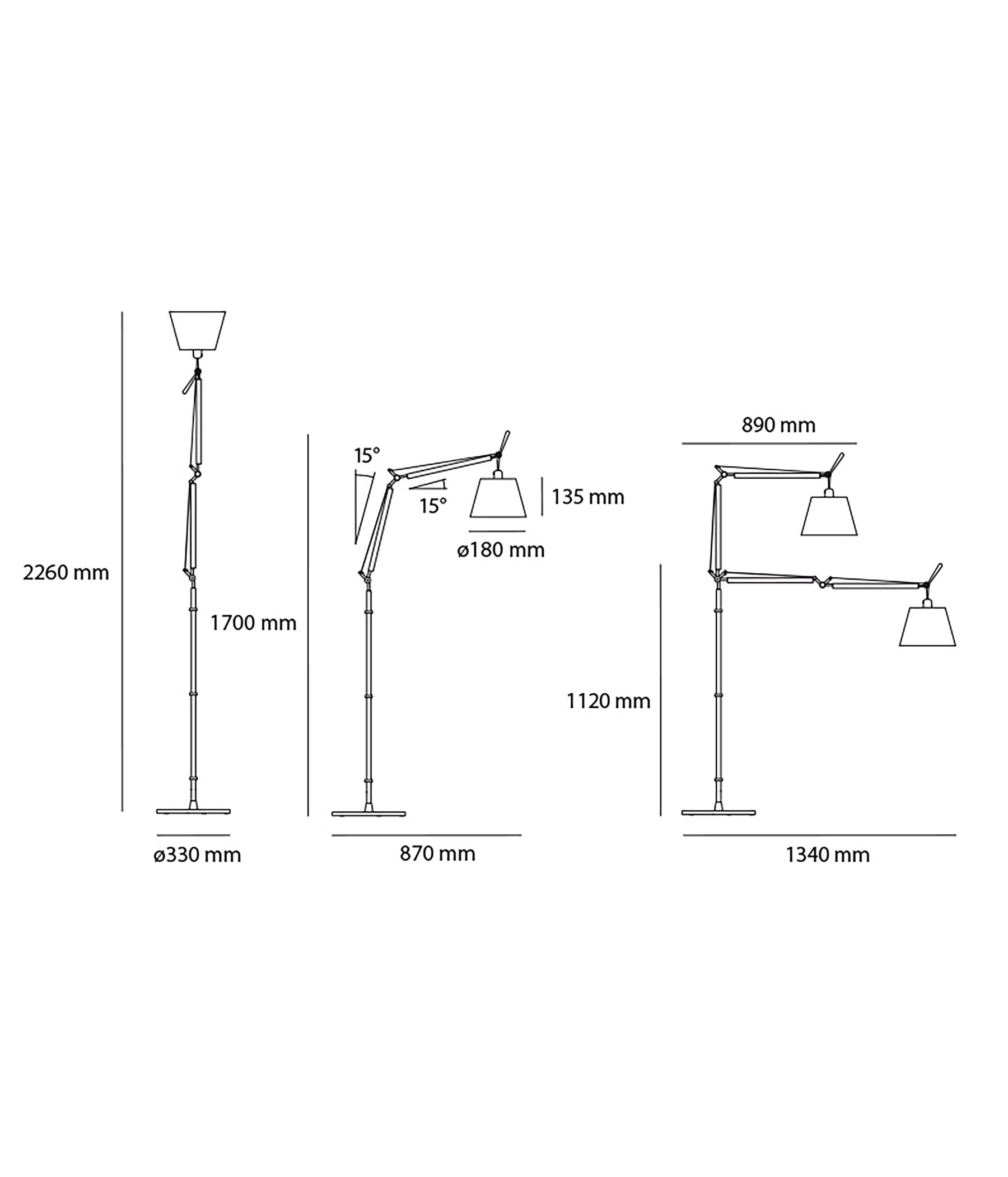 Artemide Tolomeo Basculante Floor Stehleuchte