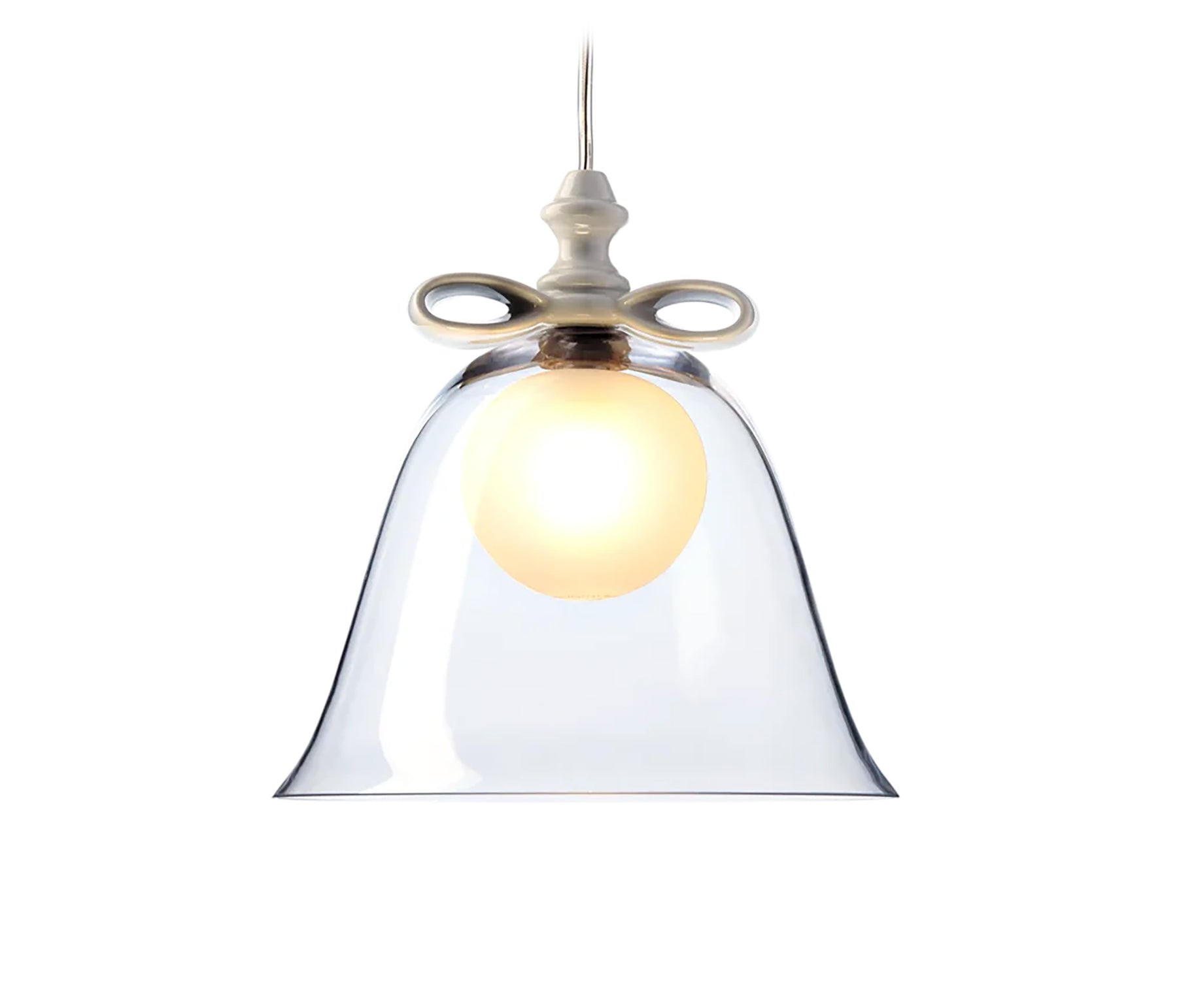 Moooi Bell Lamp S Pendelleuchte transparent / weiß