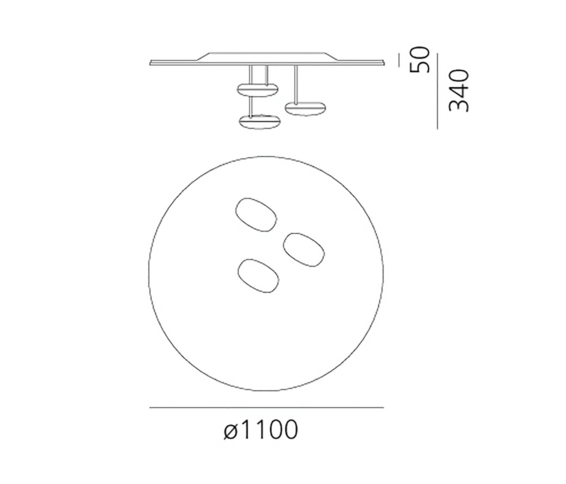 Artemide Droplet Deckenleuchte LED