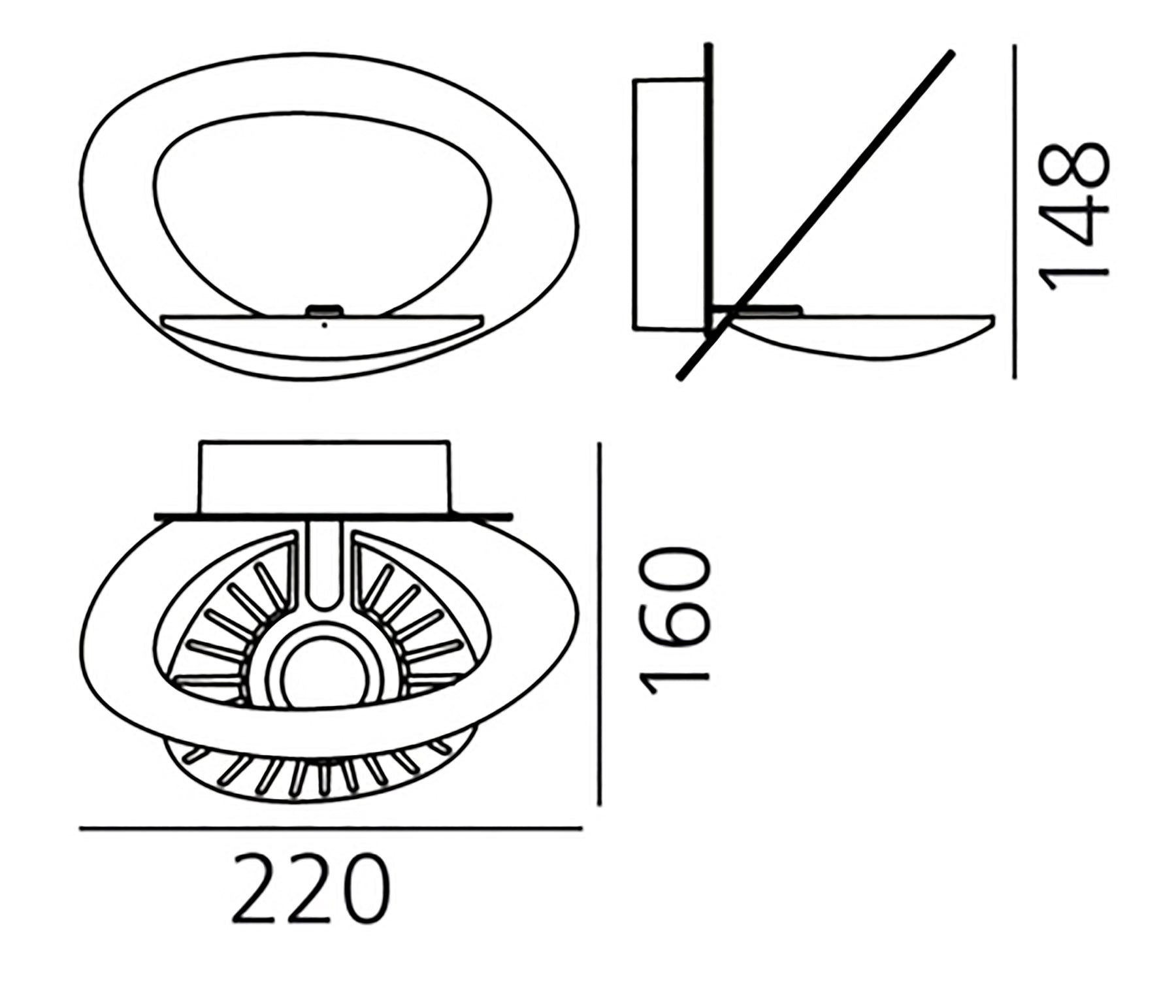 Artemide Pirce Parete Micro Wandleuchte LED