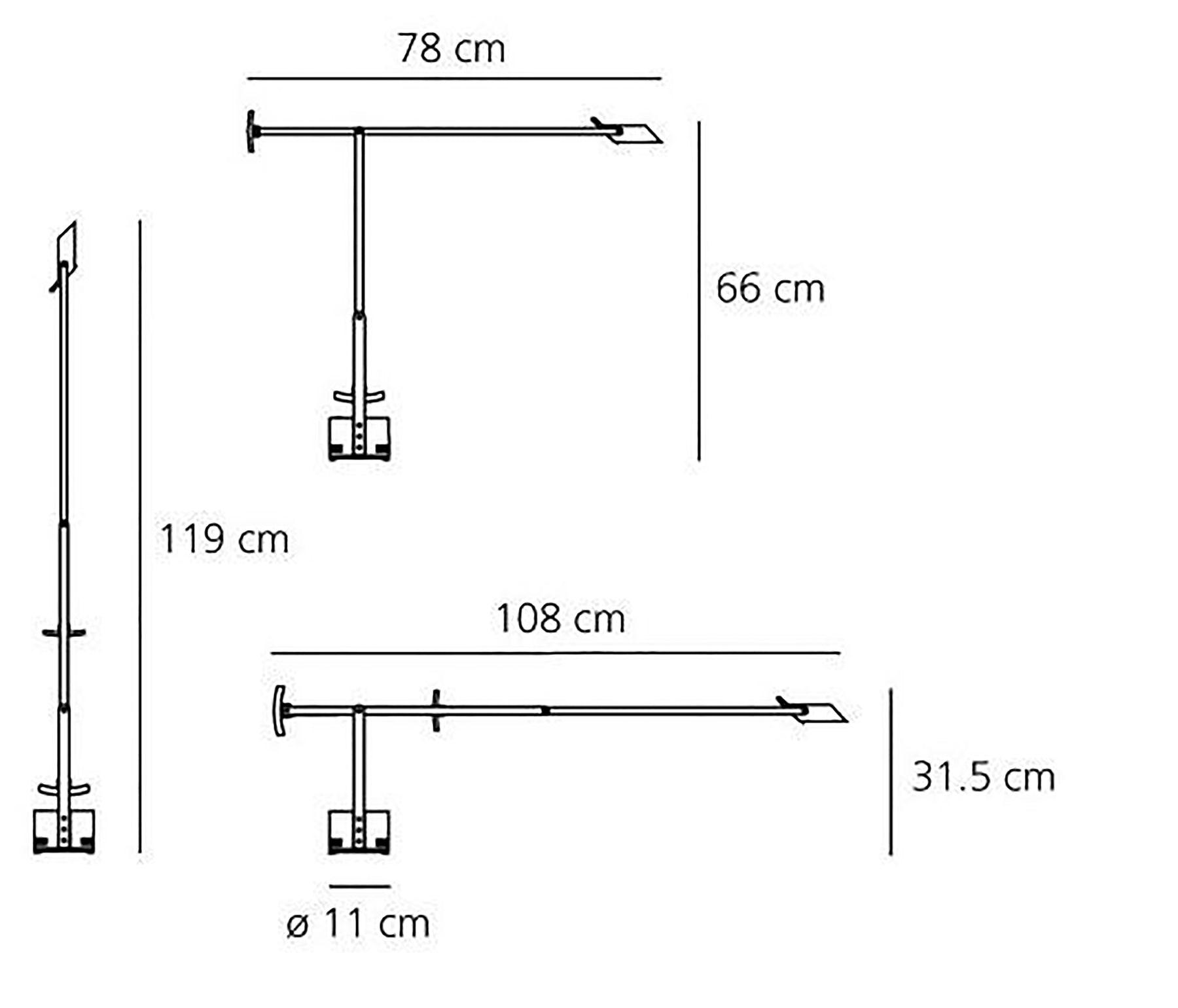 Artemide Tizio LED Schreibtischleuchte schwarz