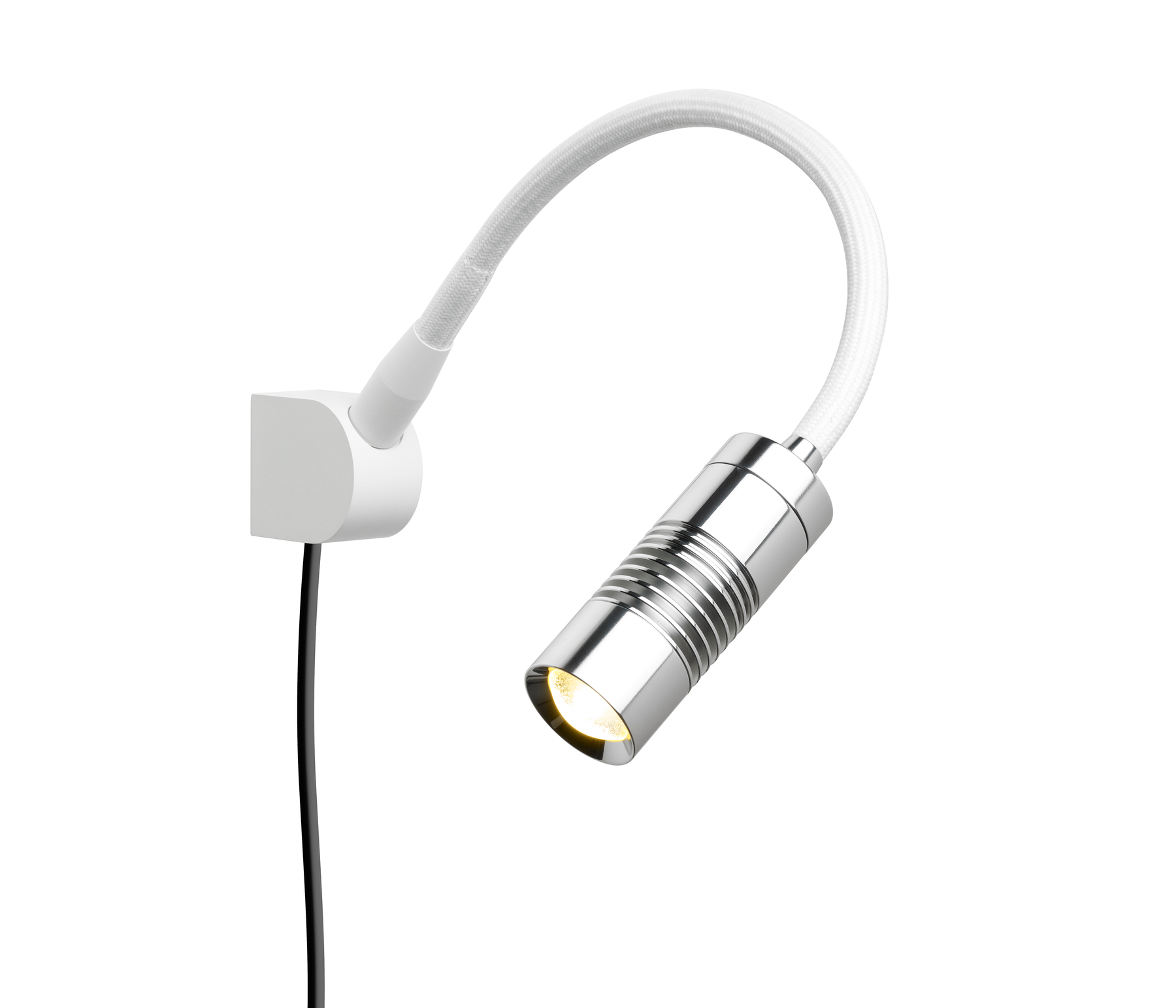 Oligo A little Bit Wandleuchte Aufbau chrom weiß matt LED