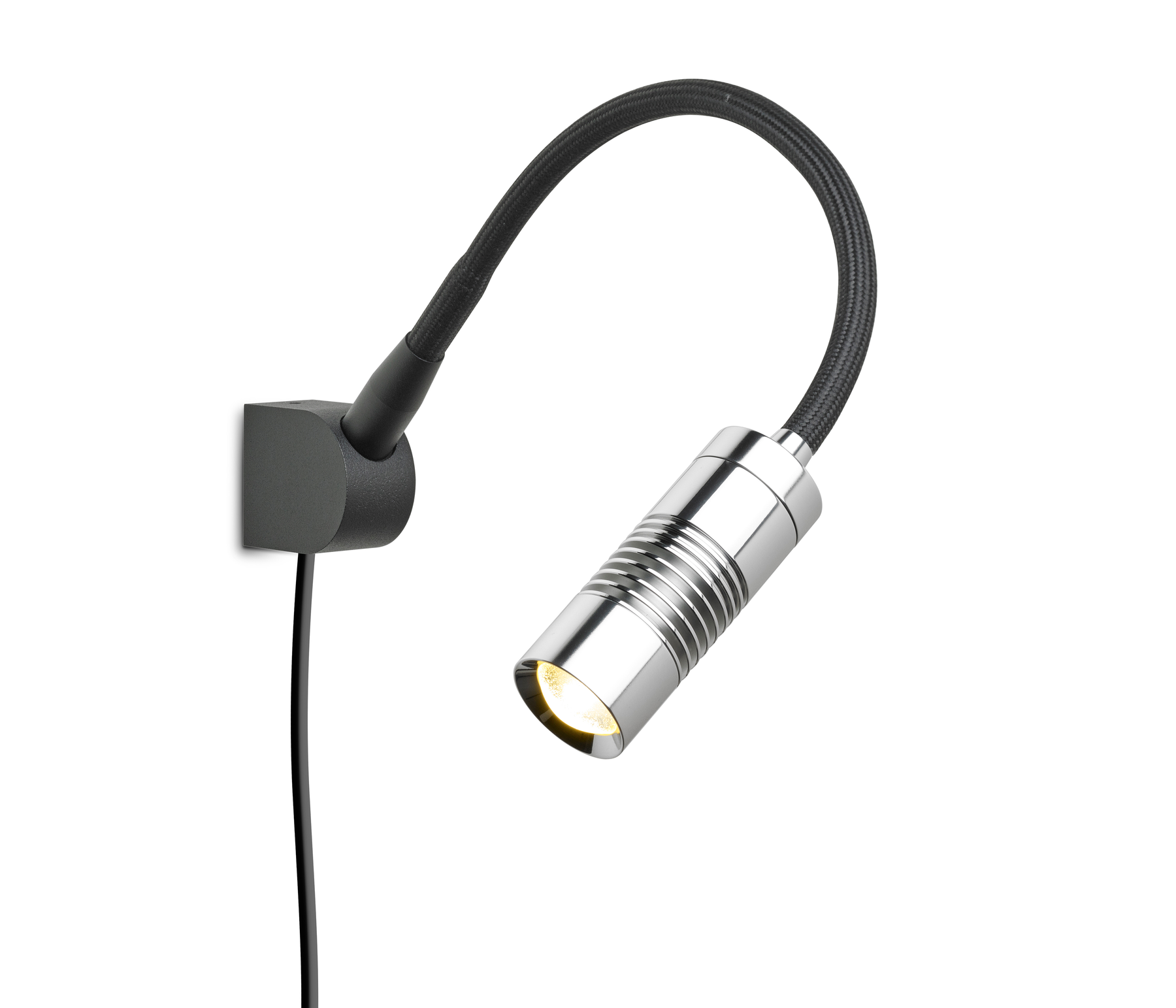 Oligo A little Bit Wandleuchte Aufbau chrom schwarz matt LED