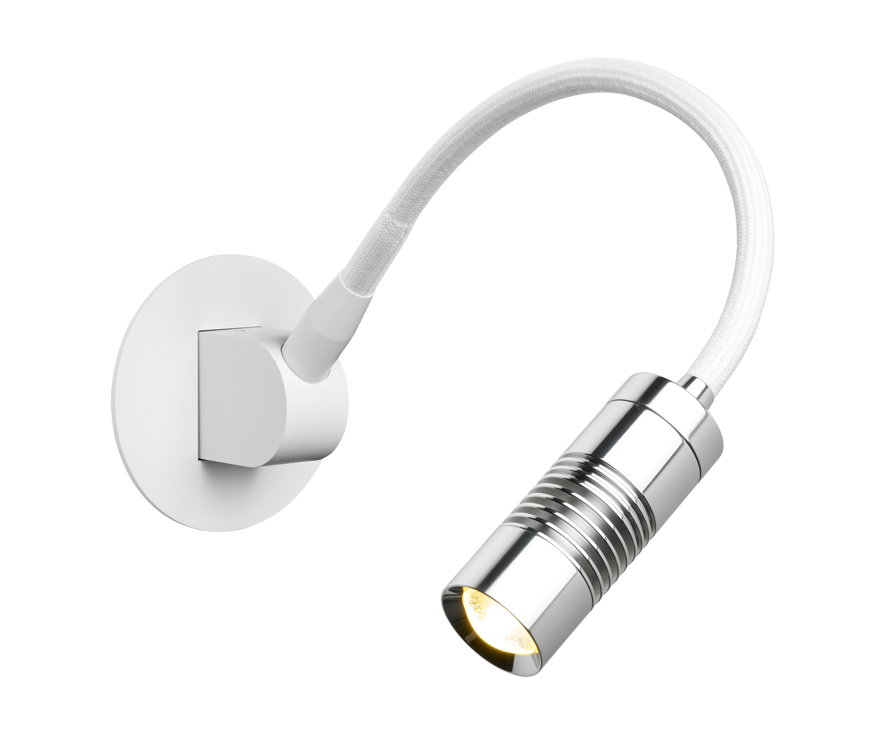 Oligo A little Bit Wandleuchte Einbau chrom weiß matt LED