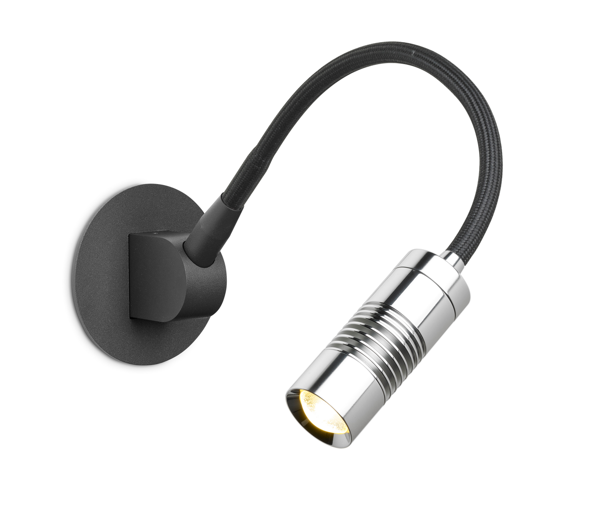 Oligo A little Bit Wandleuchte Einbau chrom schwarz matt LED