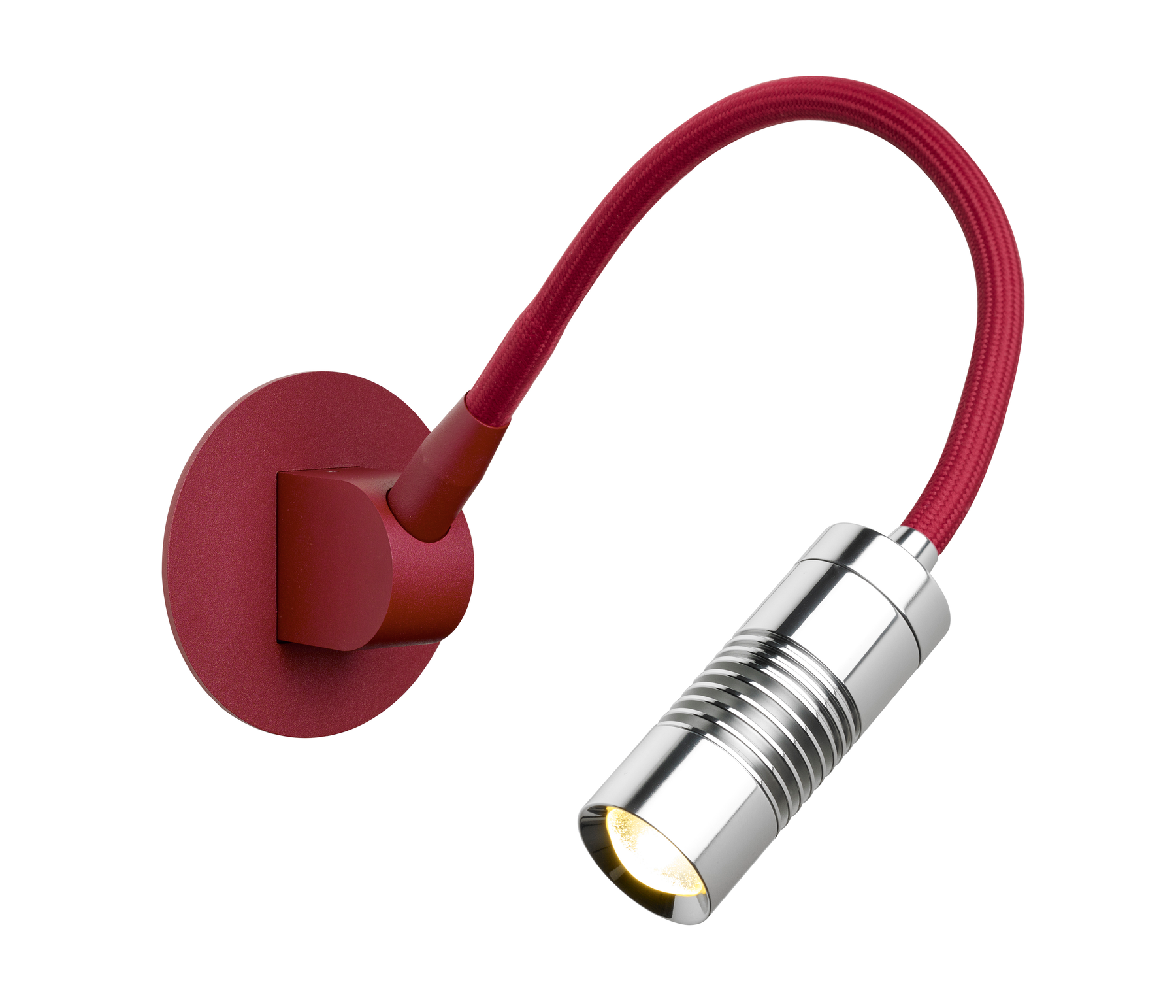 Oligo A little Bit Wandleuchte Einbau chrom rot matt LED