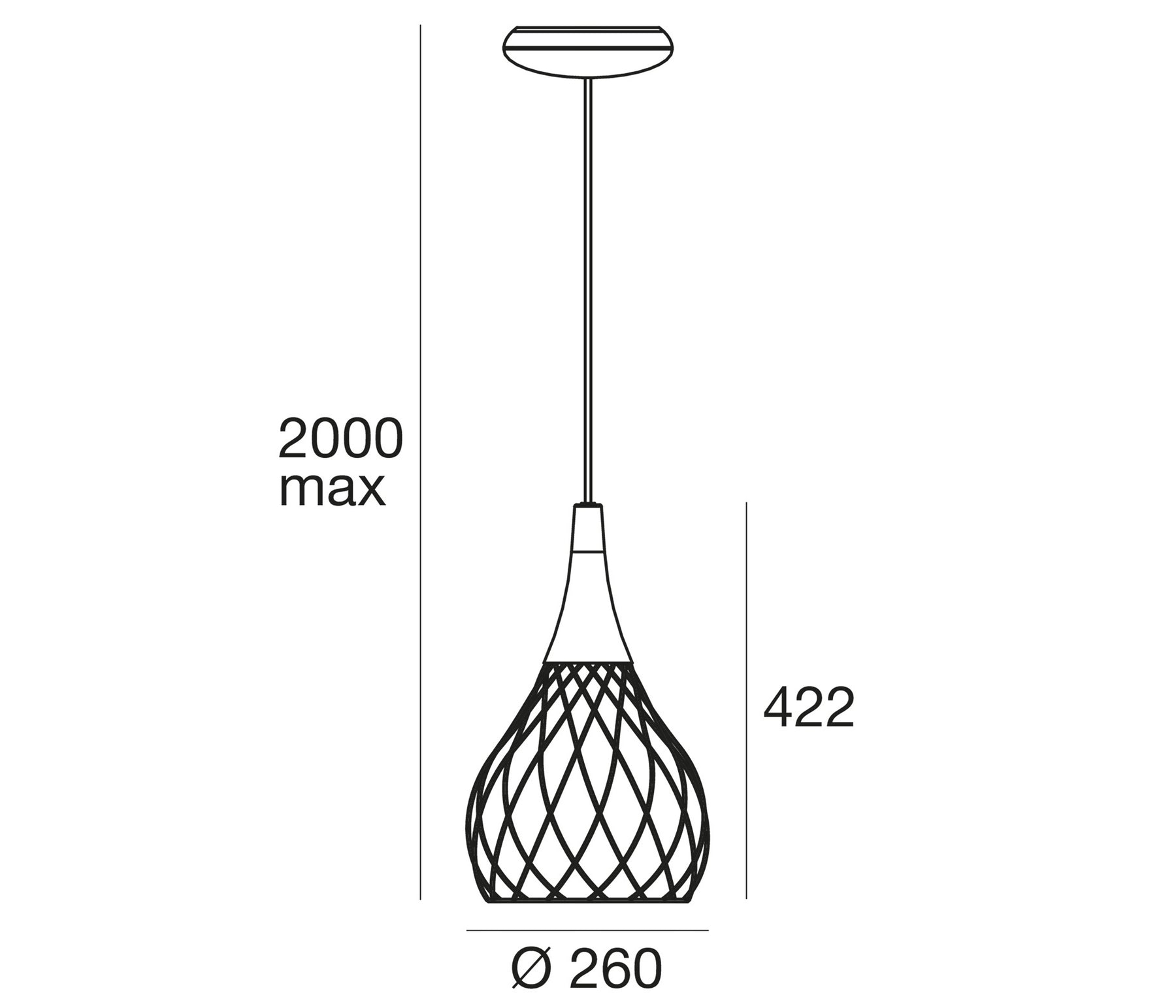 Stilnovo - Linea Light Mongolfier Pendelleuchte LED Nickelschwarz Ø26 cm