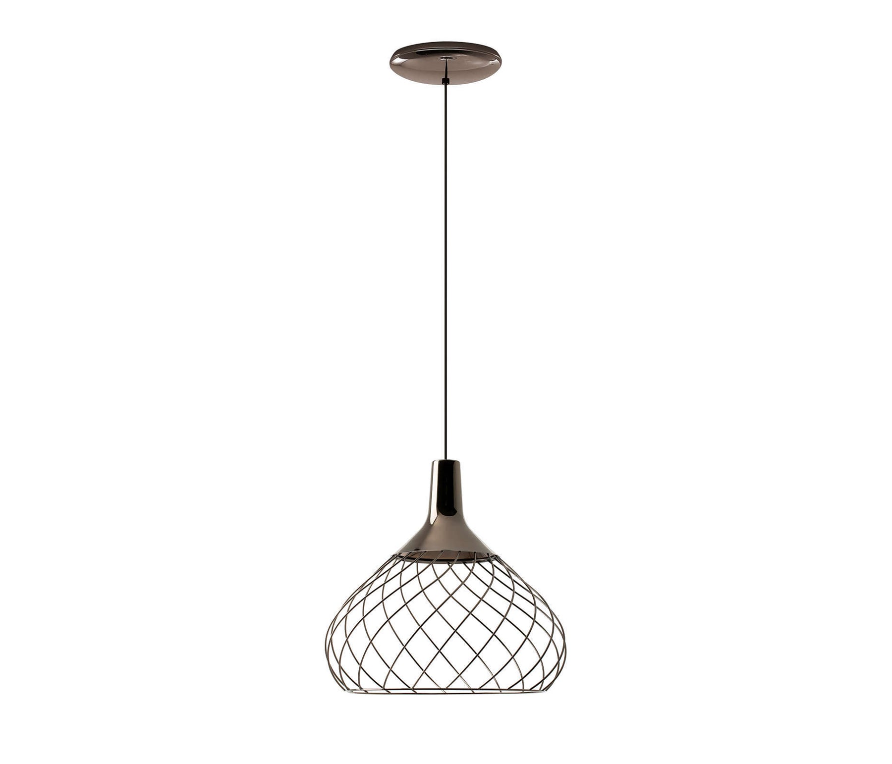 Stilnovo - Linea Light Mongolfier Pendelleuchte LED Nickelschwarz Ø40 cm