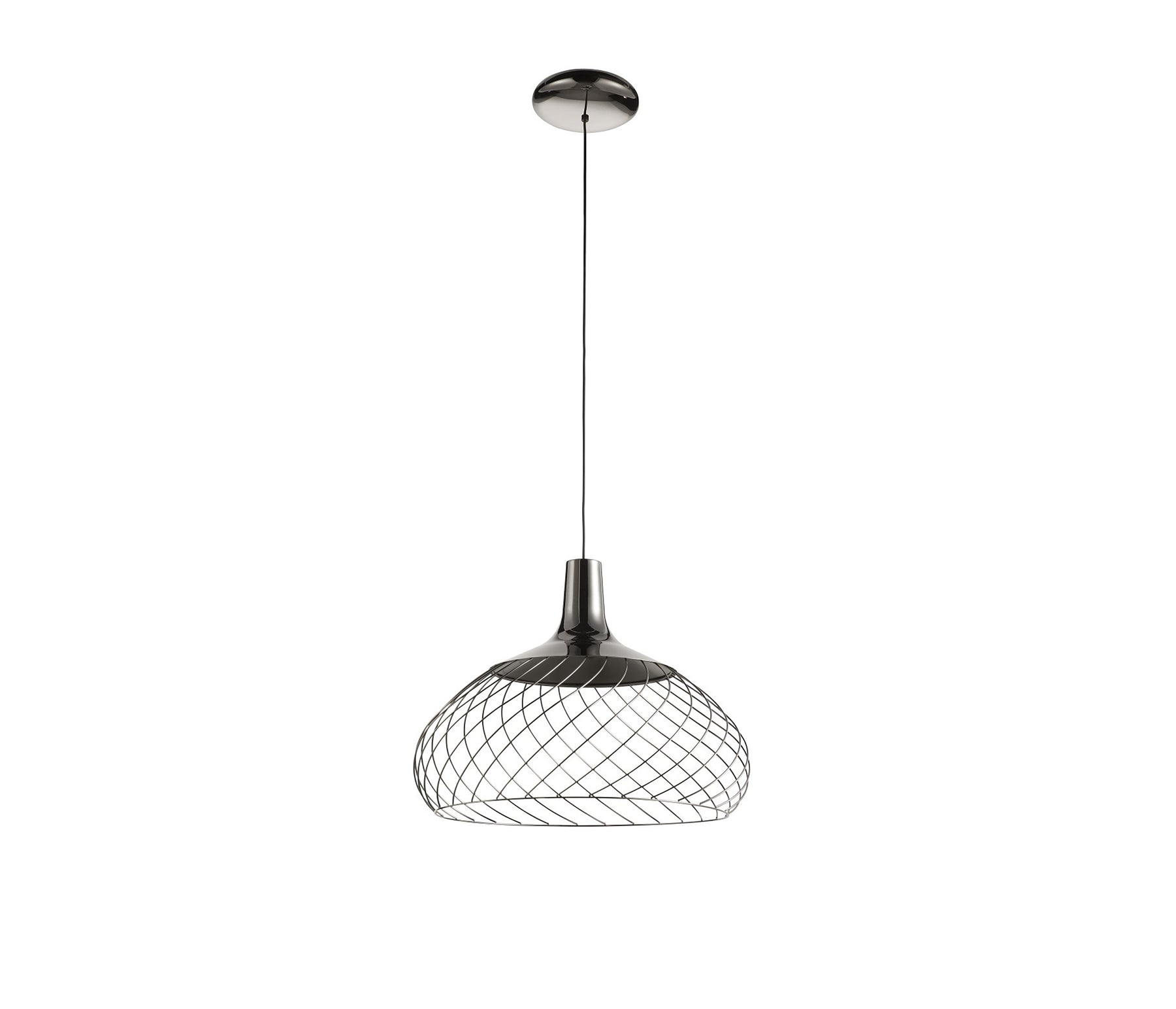 Stilnovo - Linea Light Mongolfier Pendelleuchte LED Nickelschwarz Ø57 cm