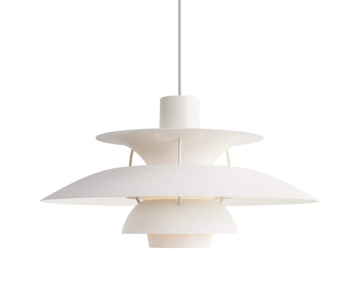 Louis Poulsen PH 5 Pendelleuchte monochrom weiß