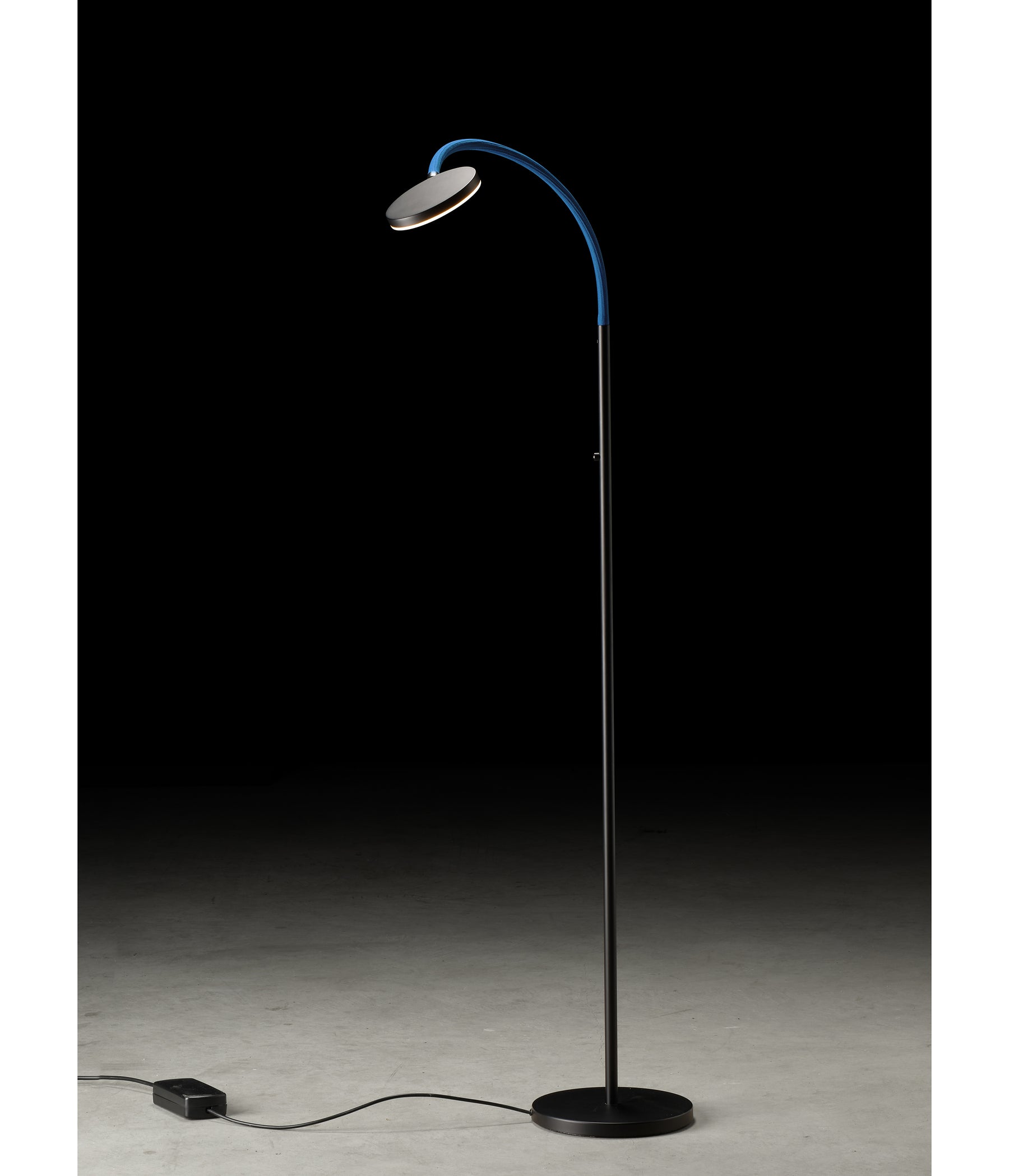 Holtkötter Flex S Stehleuchte schwarz / blau LED