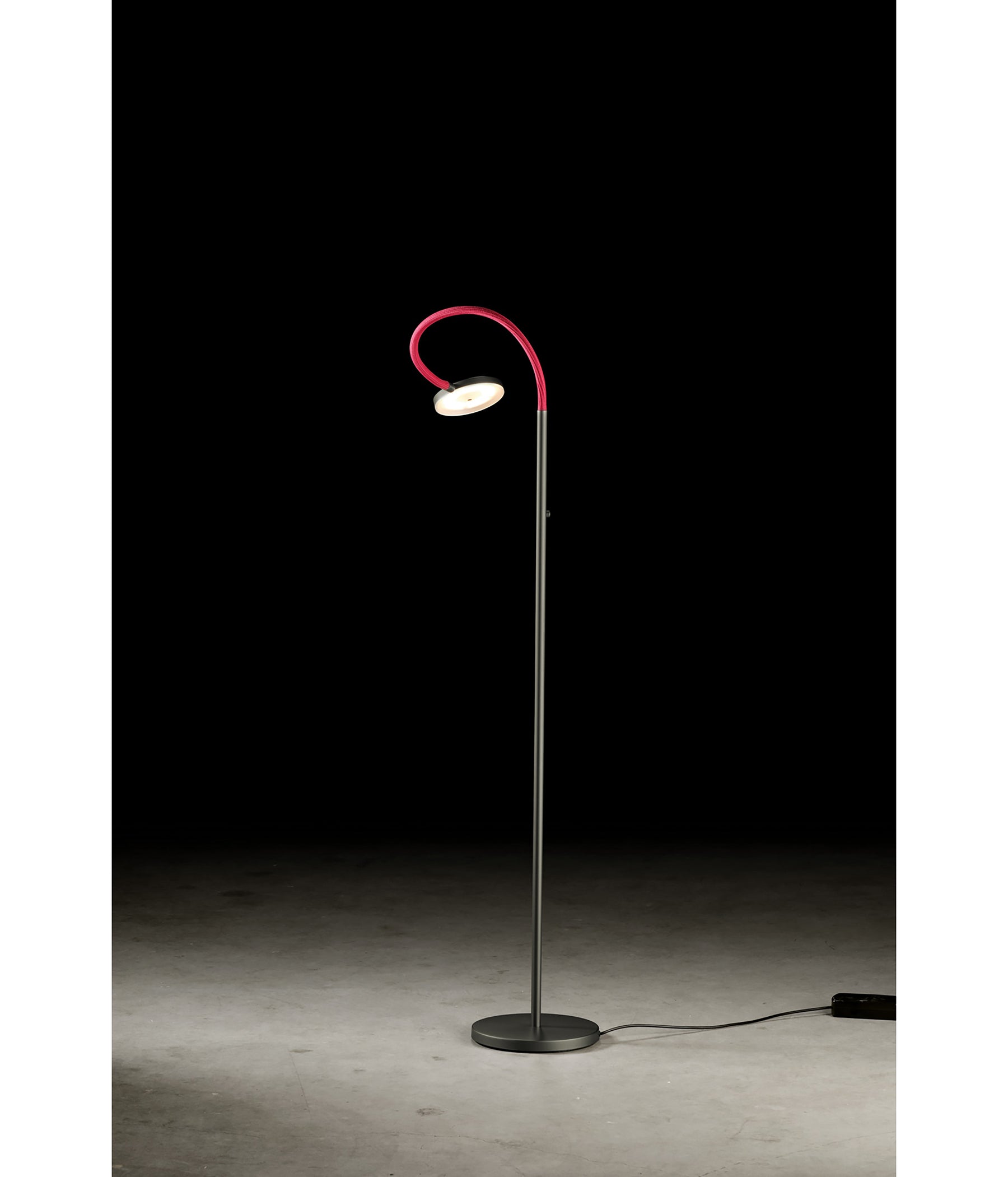 Holtkötter Flex S Stehleuchte platin / rot LED