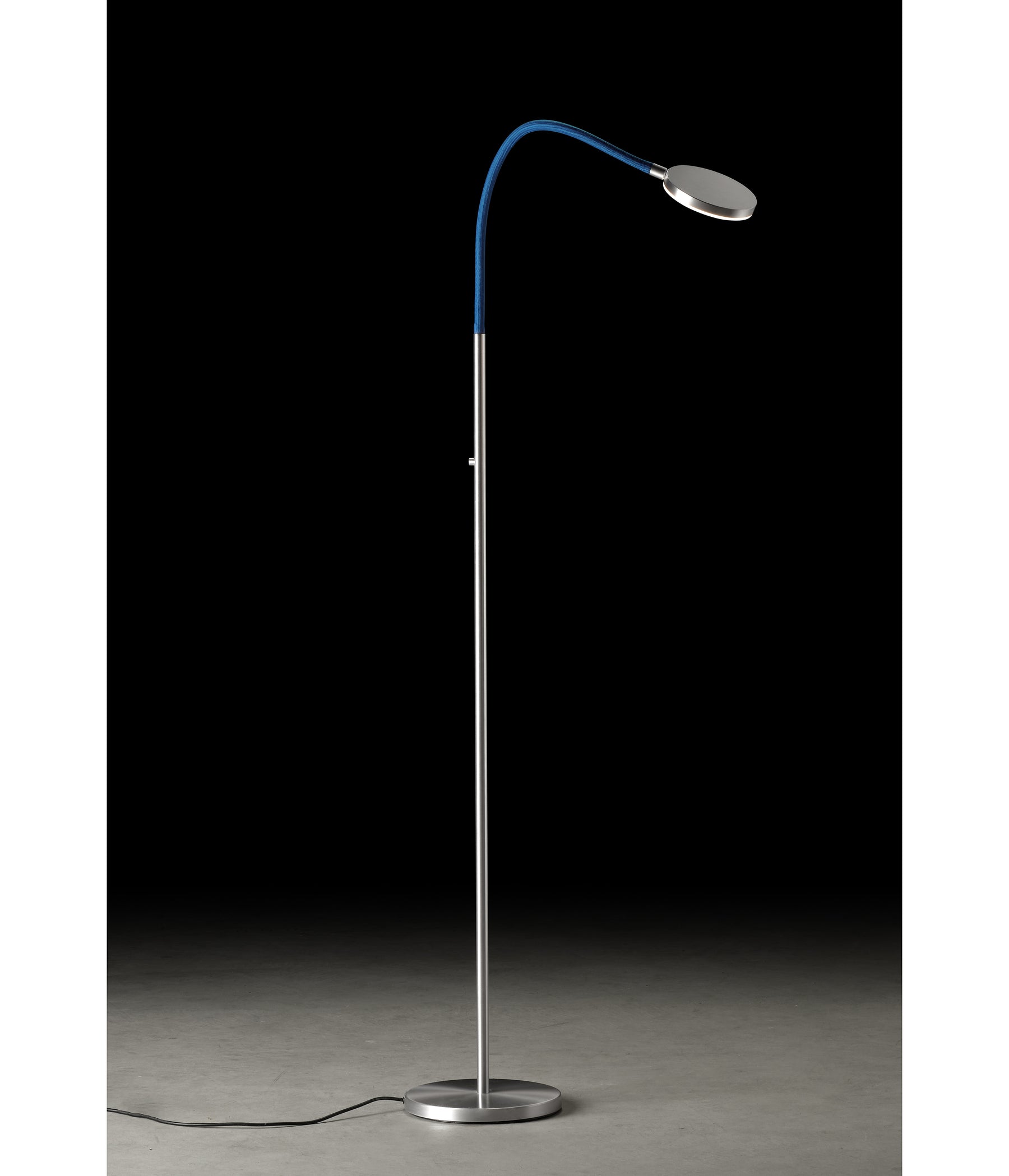 Holtkötter Flex S Stehleuchte aluminium matt / blau LED