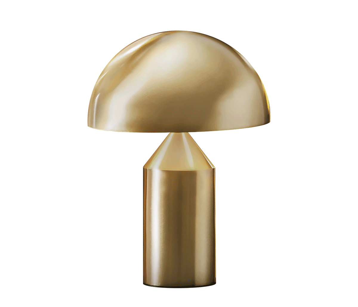 Oluce Atollo Metall Tischleuchte 35 cm gold