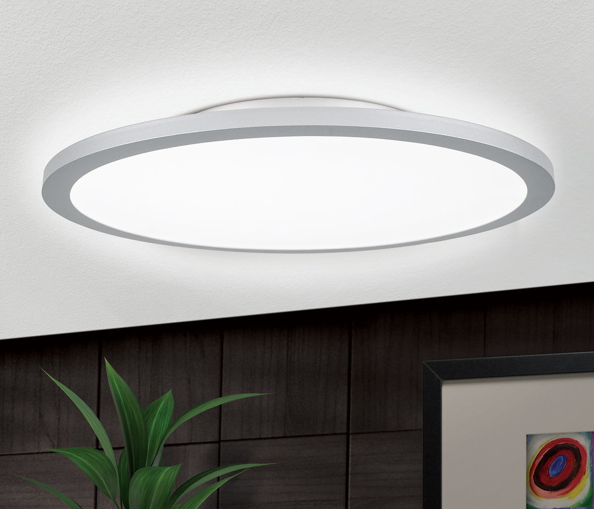 Orion Greg Deckenleuchte Titan/Silber matt Ø 40 cm LED