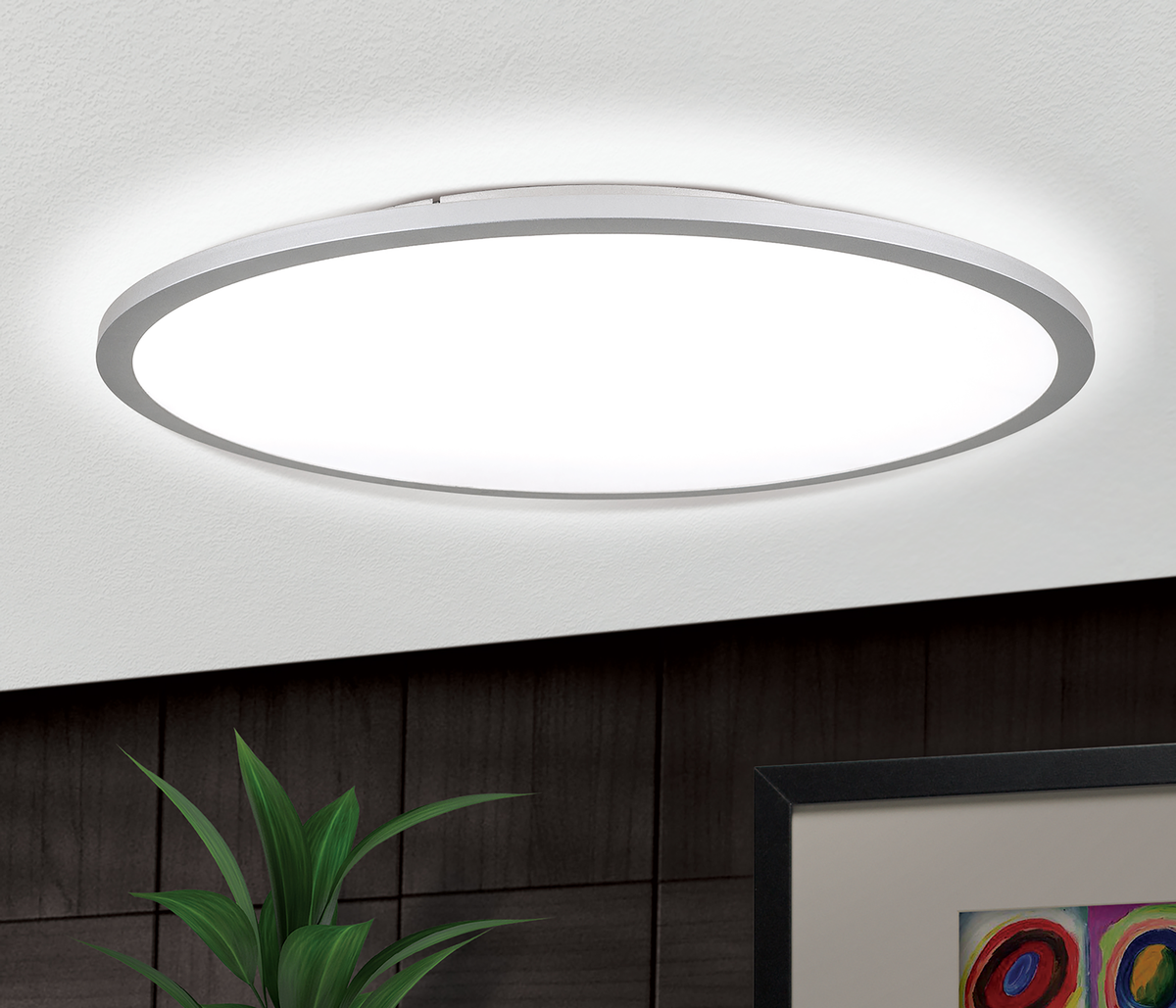 Orion Greg Deckenleuchte Titan/Silber matt Ø 60 cm LED