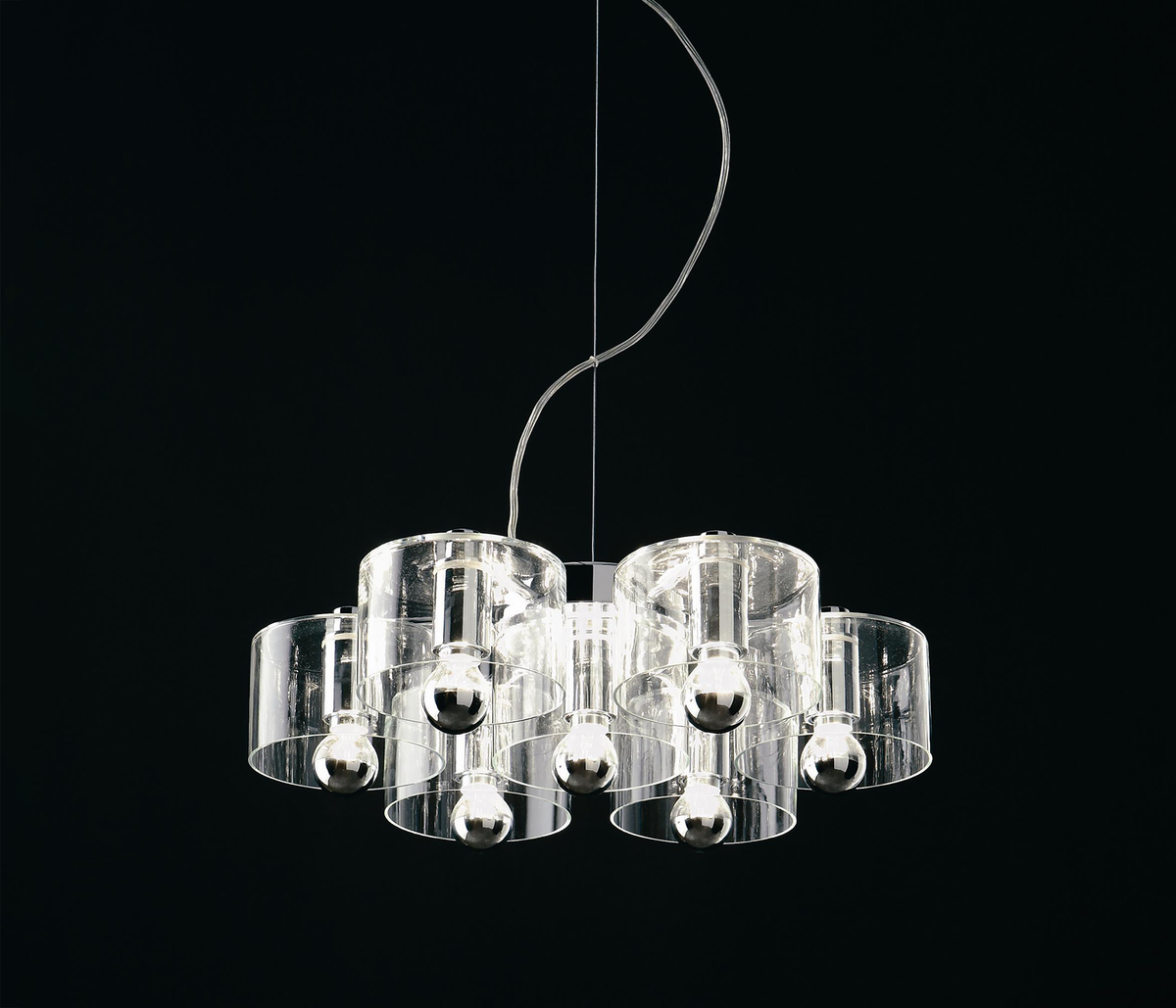 Oluce Fiore Pendelleuchte 7 Leuchten