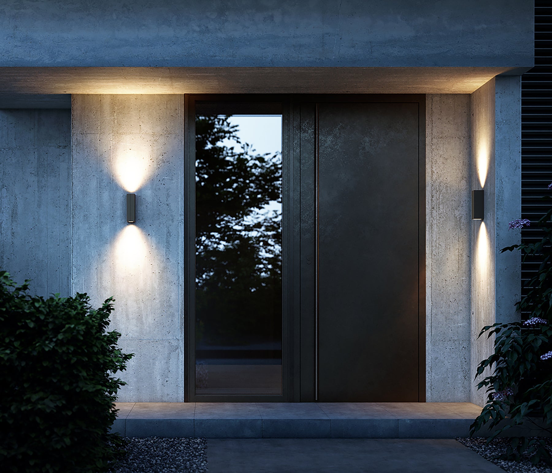 IP44.de Cut Wandleuchte LED anthracite Hauseingang
