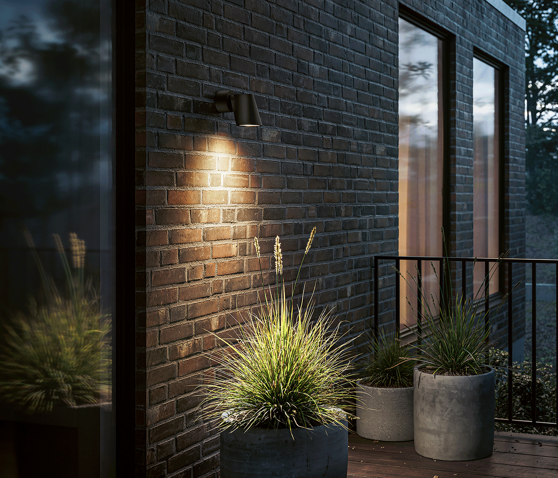 IP44.de stic Wandleuchte LED anthracite Balkon