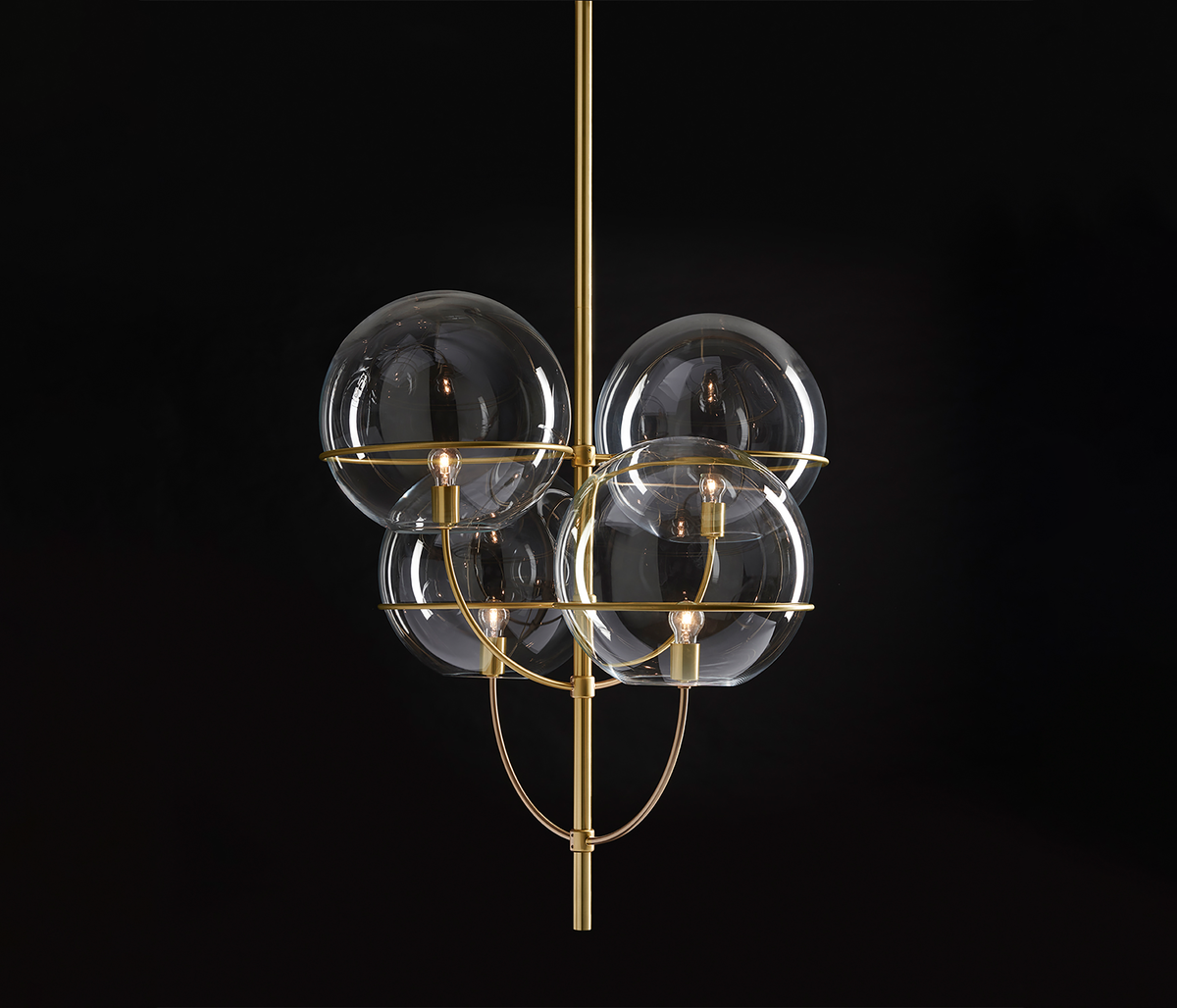 Oluce Lyndon Pendelleuchte gold